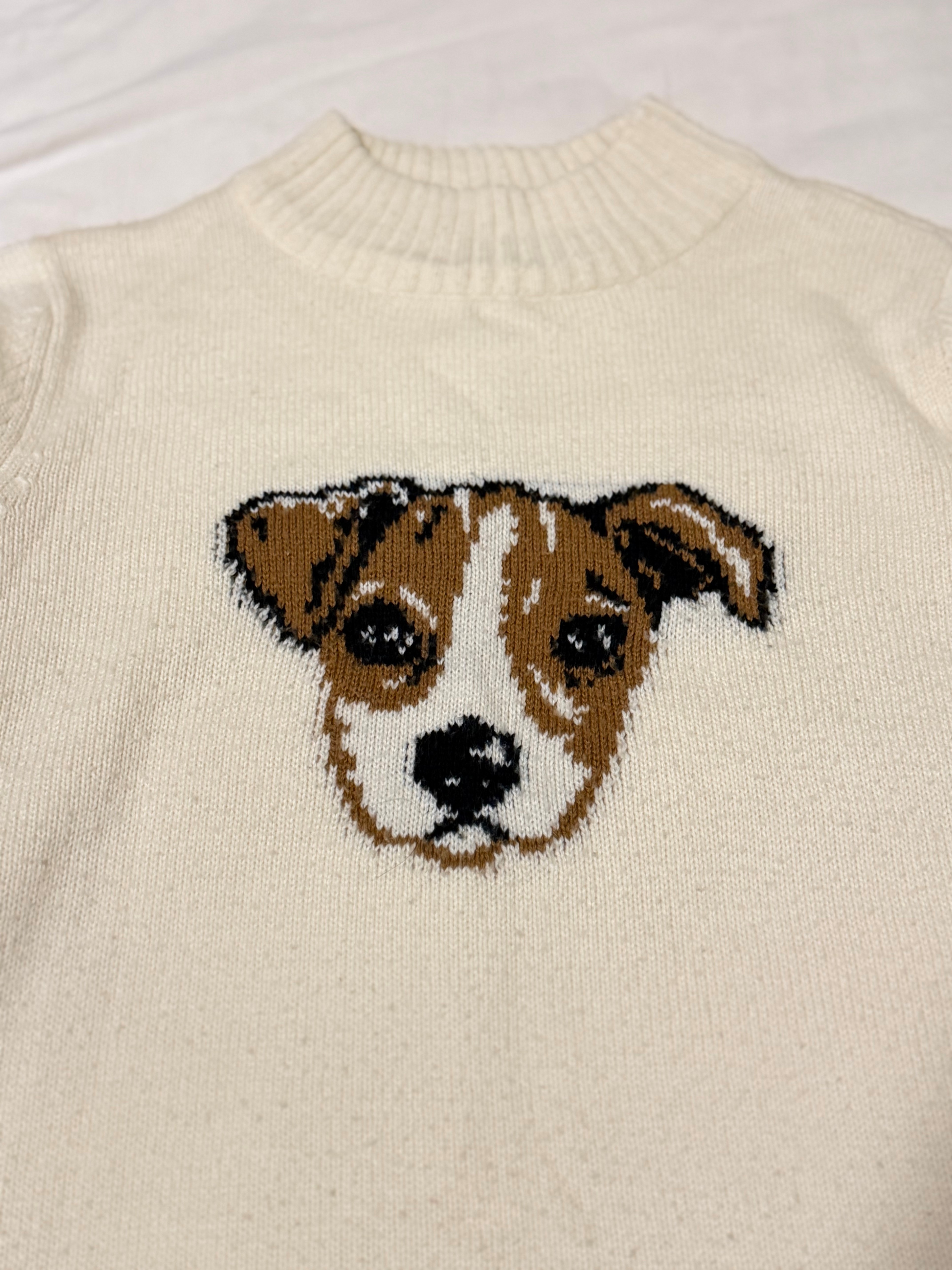 SPAO Puppy Knit Sweater – Cream – Size L - photo 3