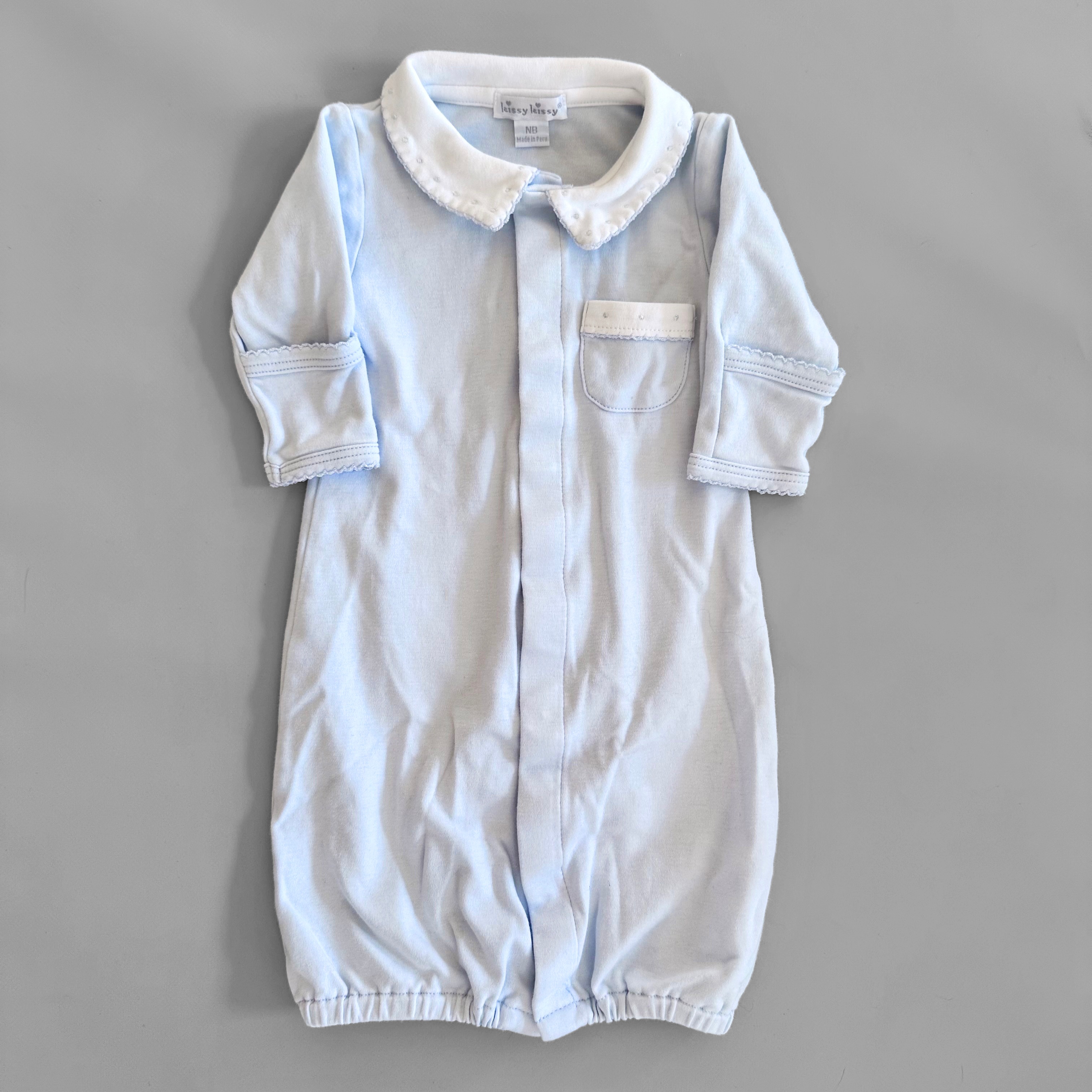 Kissy Kissy Convertible Sleep Gown - Peruvian Cotton - Newborn