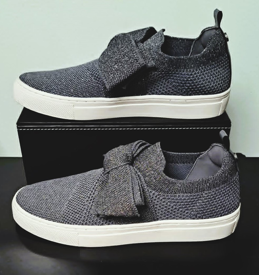 Bandolino Bryce Gray Metallic Mesh Knit Slip On Comfort Sneaker - photo 4