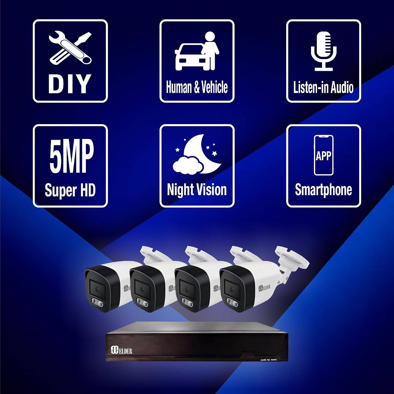 Security Camera System, 4 Camera 5MP, 500GB DVR Surveillance Kit - photo 2