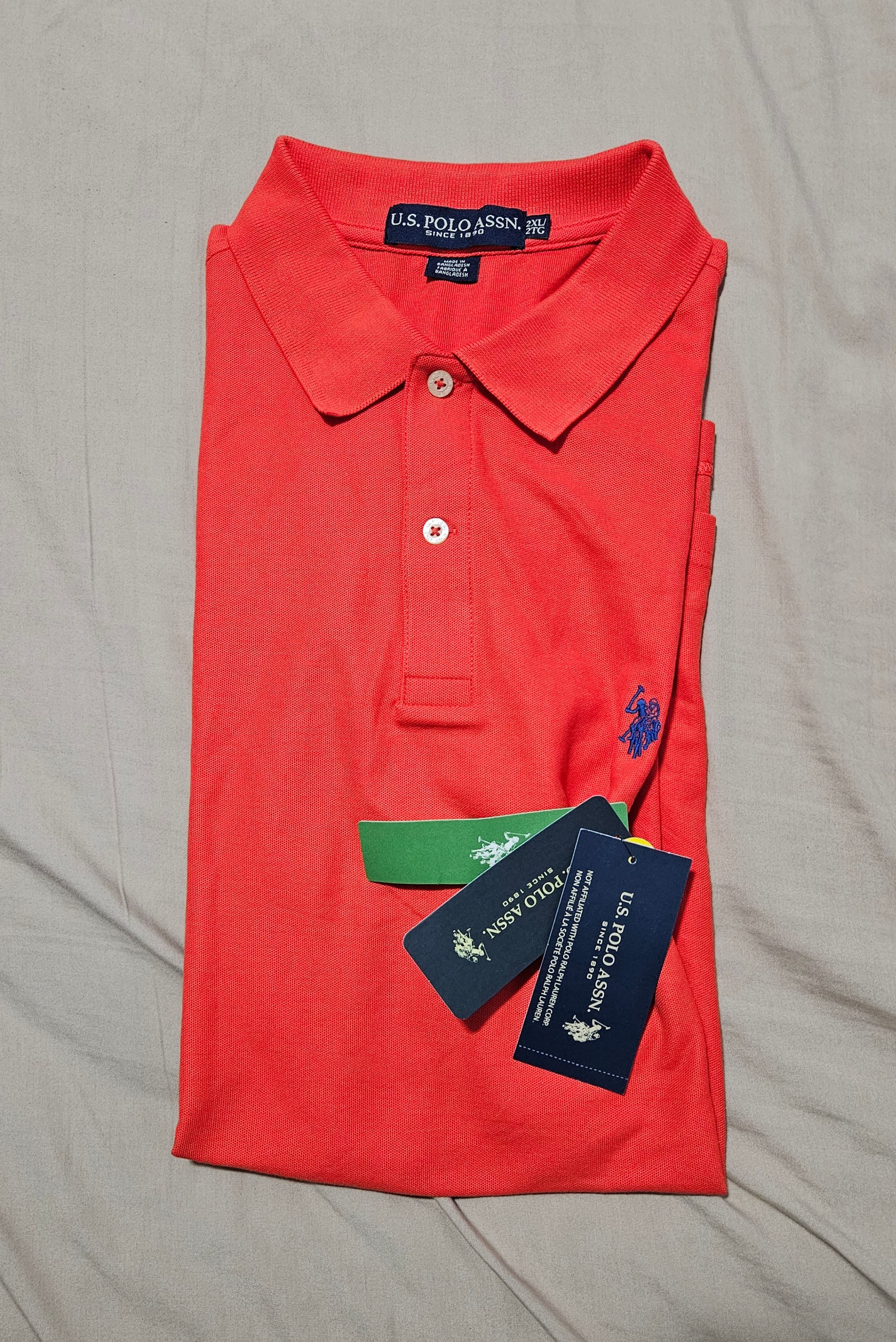 BRAND NEW U.S. POLO ASSN. MEN'S T-SHIRT (2XL - RED)