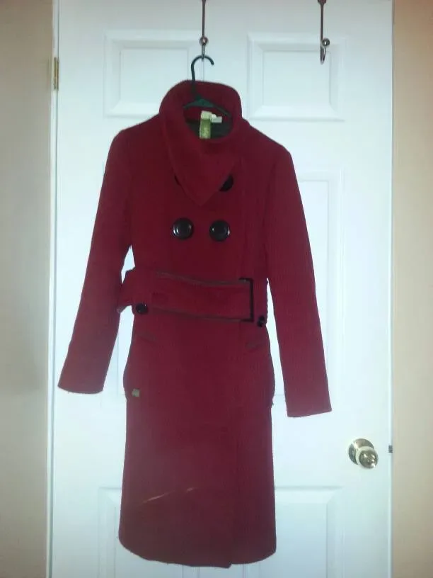 Soia & Kyo Long Red Wool Blend "Vintage" Late Fall-Winter/Spring - photo 3