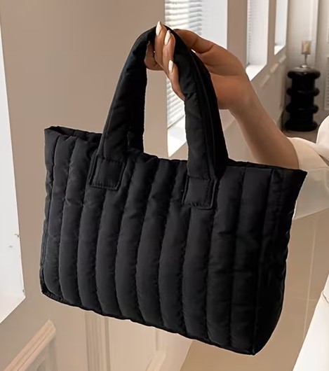 Small-"PUFFY" Black-Shoulder/Tote/Handbag with Snap-BRAND NEW - photo 5