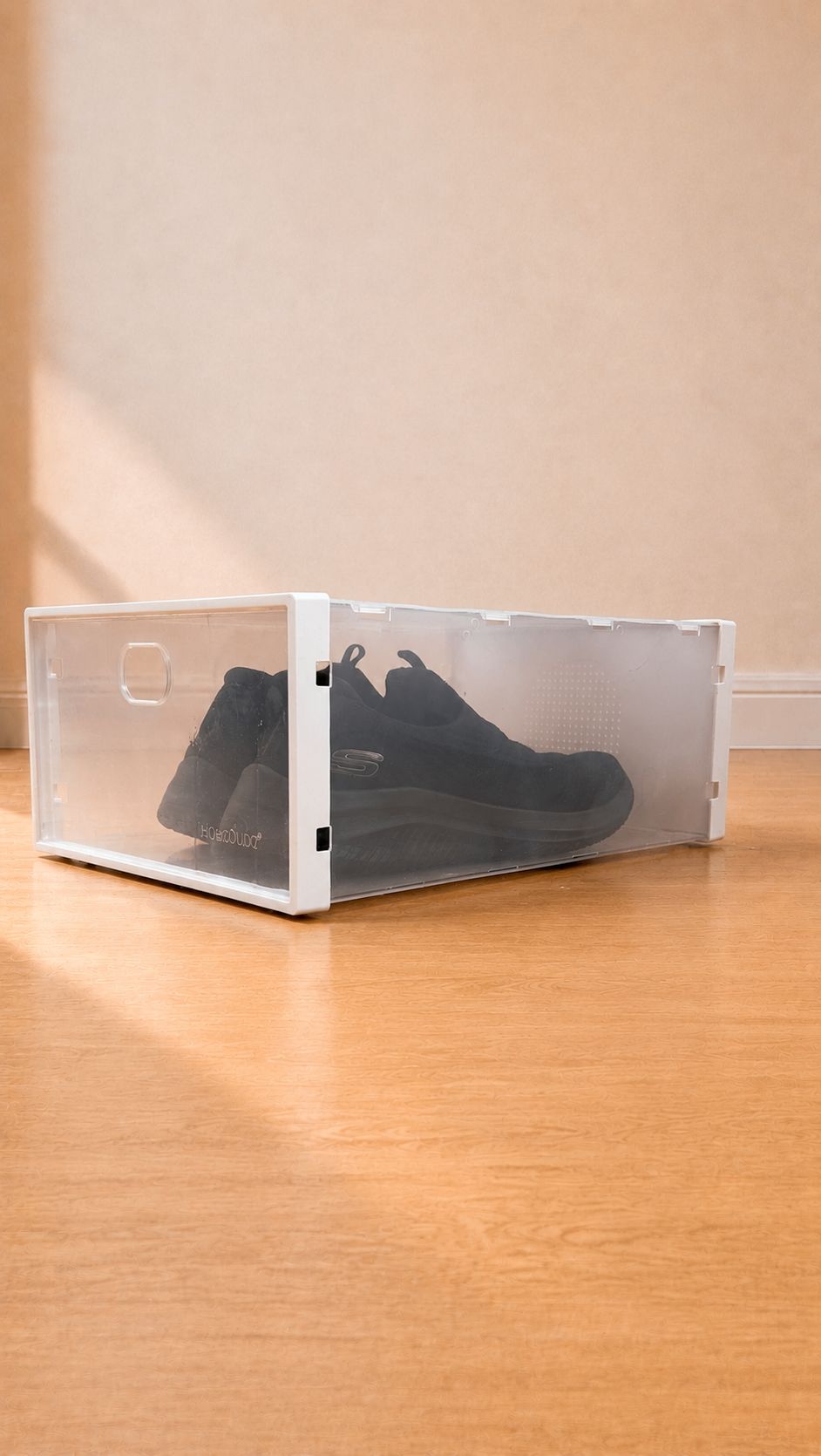 Moving Sale-4 Clear Stackable Shoe Boxes - photo 2