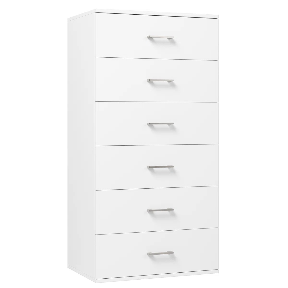White 6-Drawer Tall Dresser - photo 3
