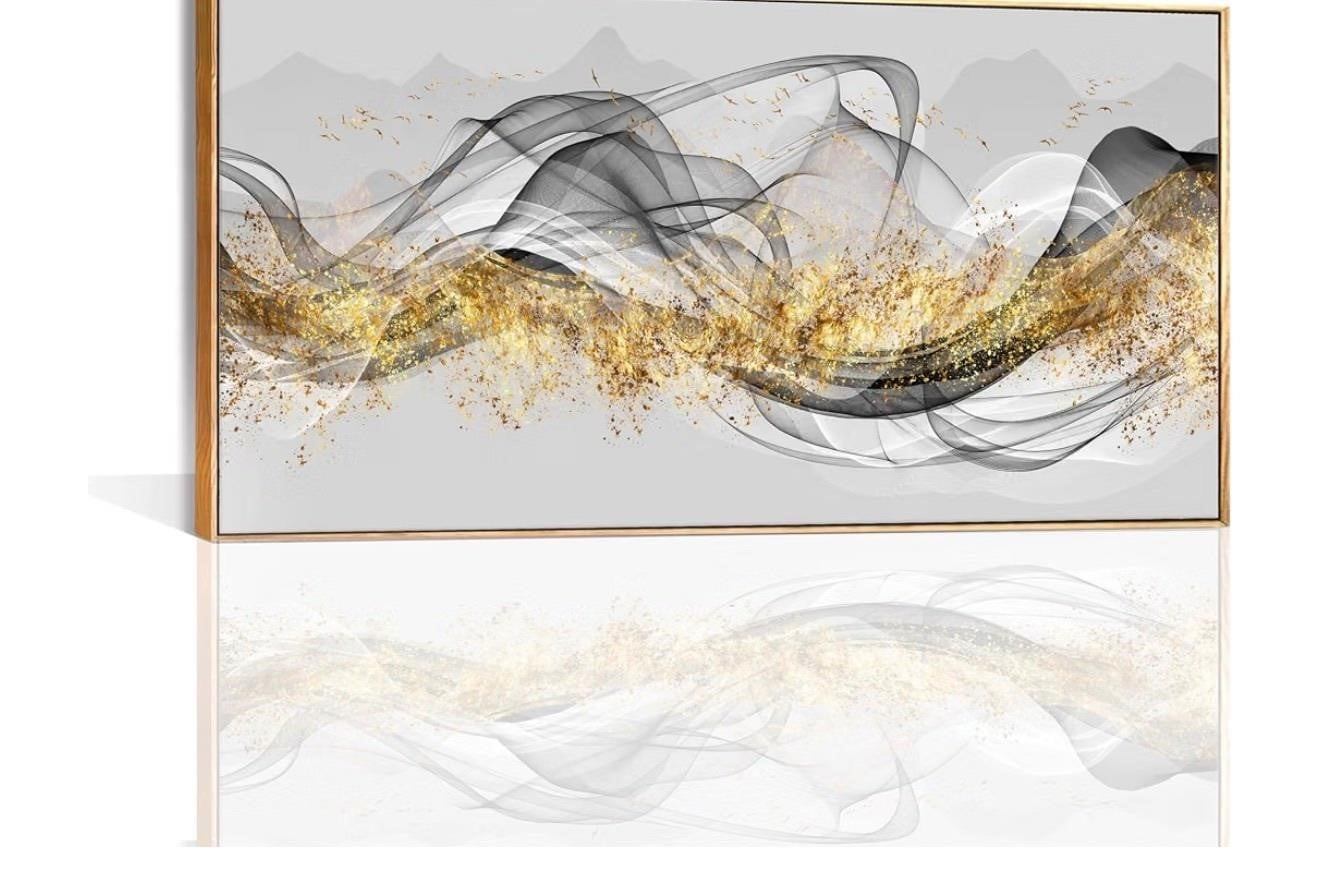 Wall Art for Living Room Large Size Black - photo 3