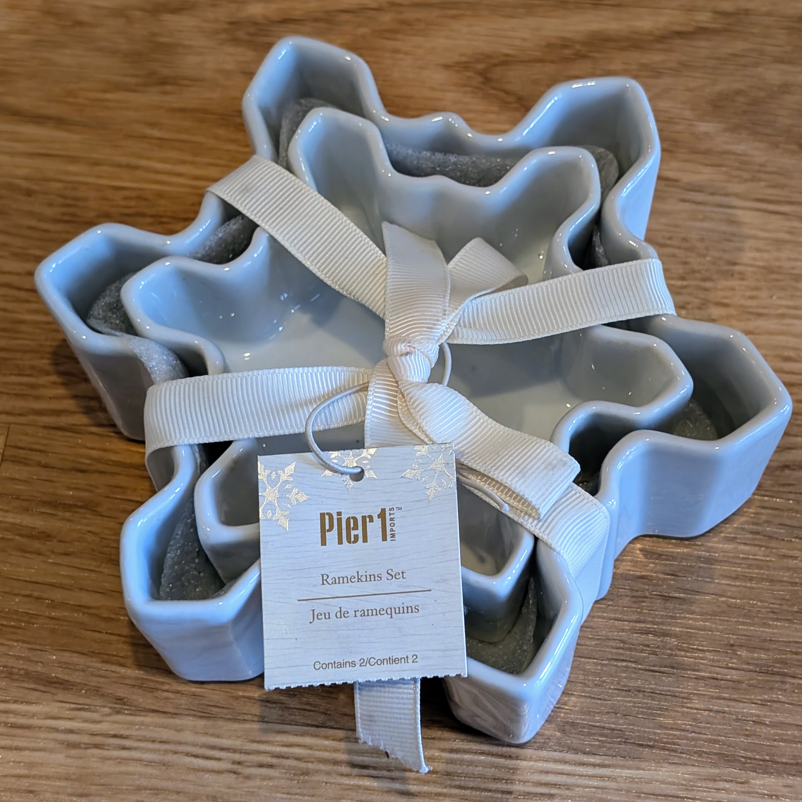 Pier 1 Snowflake Ramekin Set