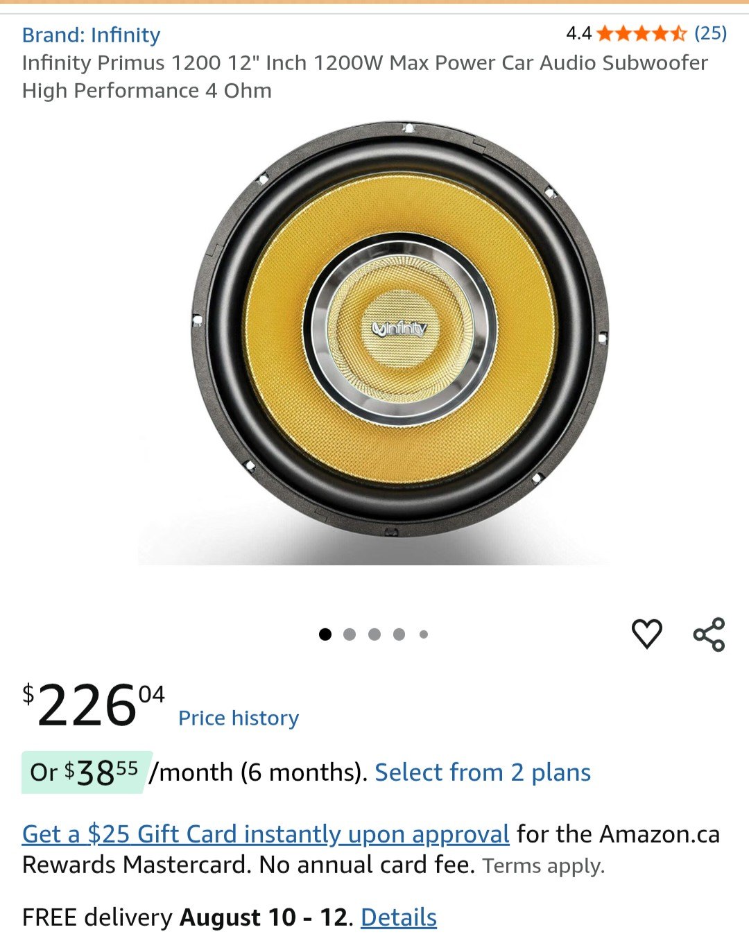 2x12" 600W RMS Subwoofer