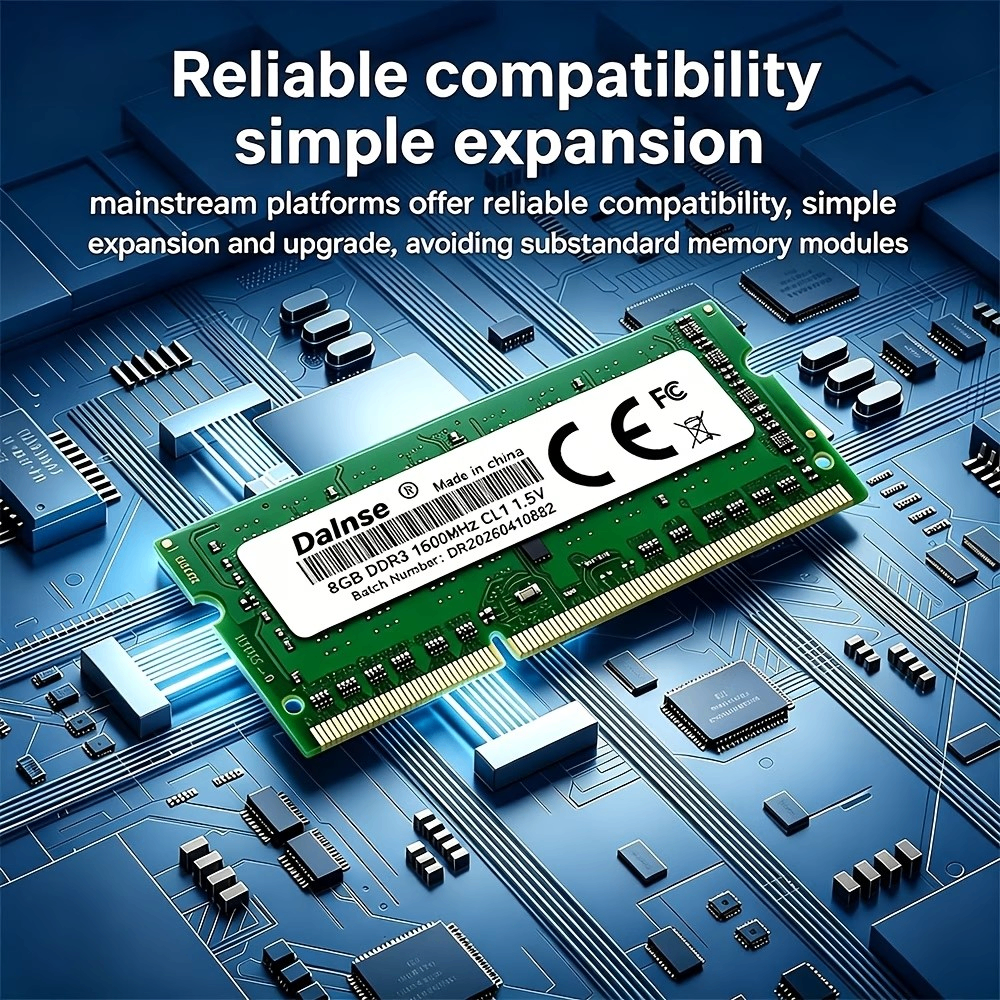 High-Speed 1.5V DDR3 8GB 1600Mhz SO-DIMM Memory Stick