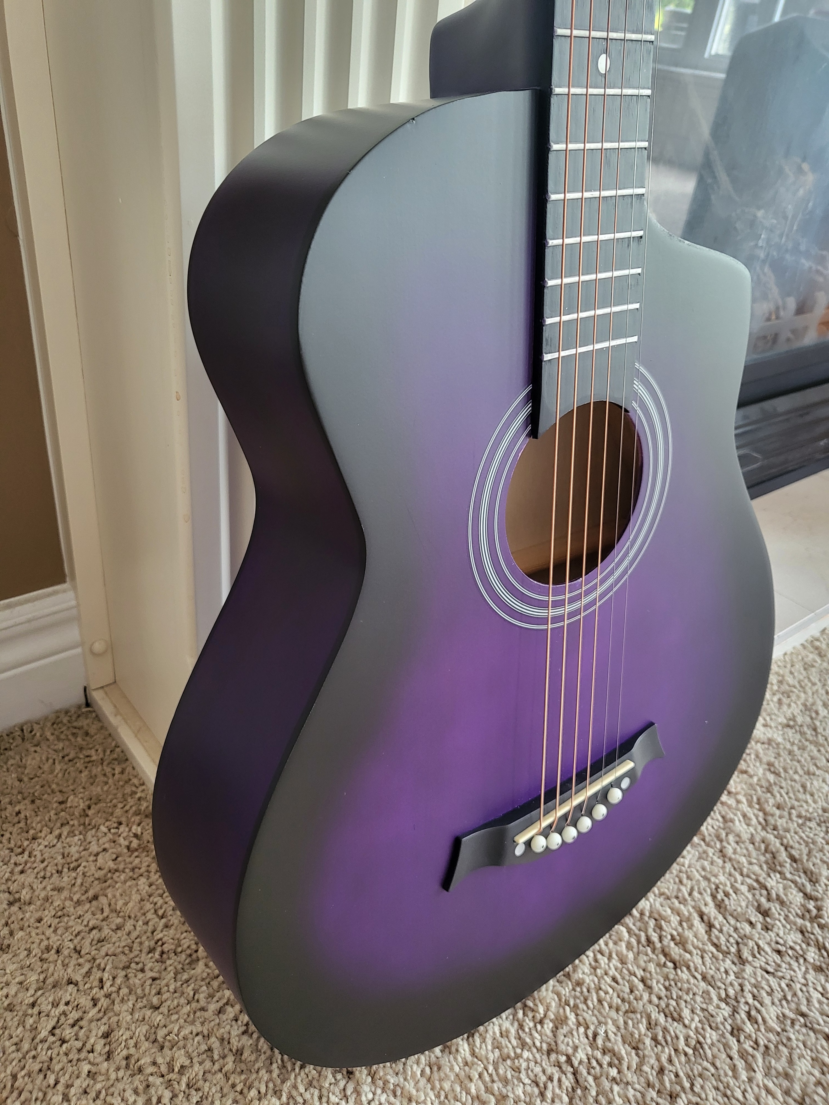 Brand New 38" Acoustic Guitar – Matte Purple Beginner Friendly - photo 4