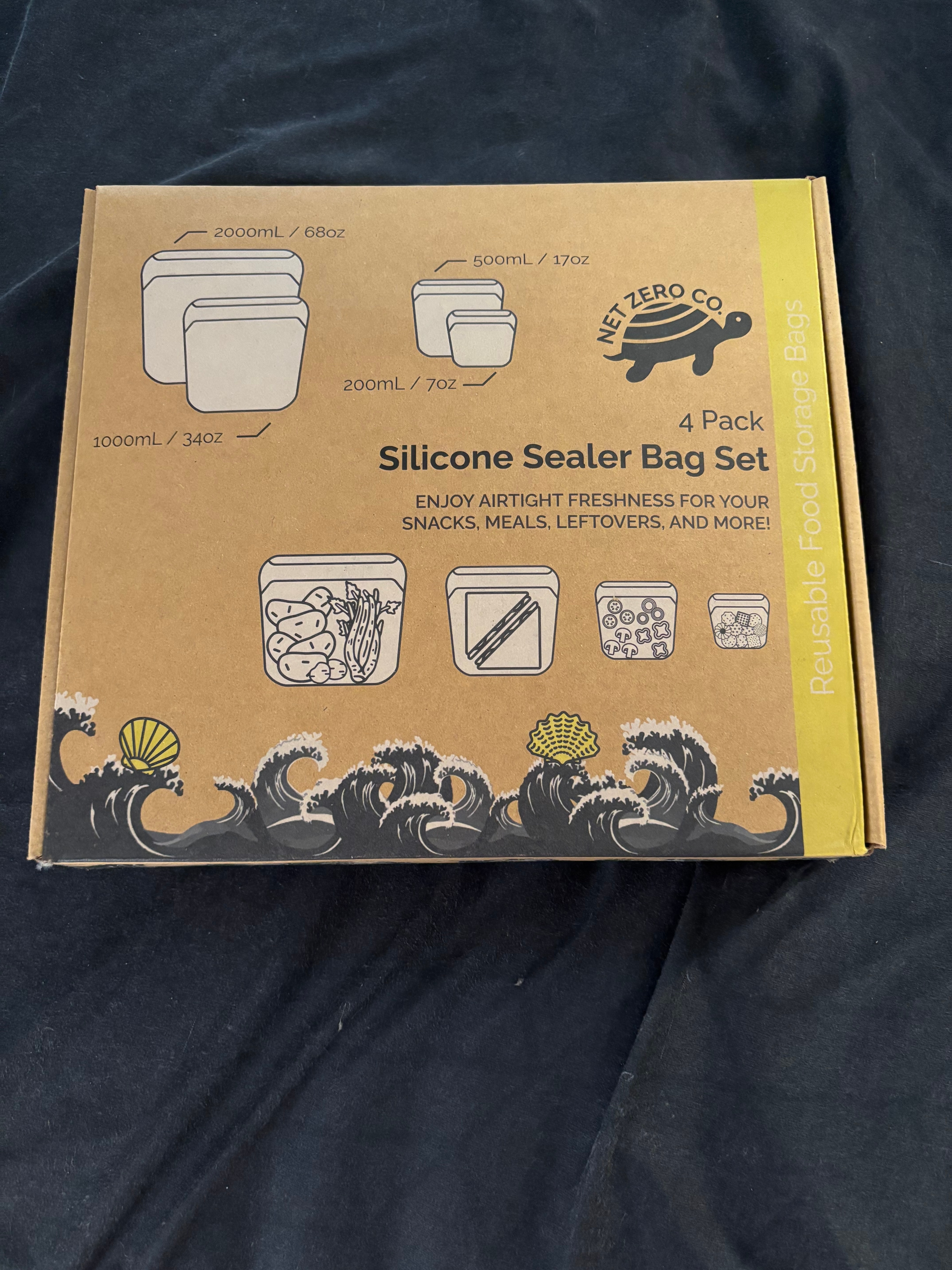 Silicone zip top bag 8pc set