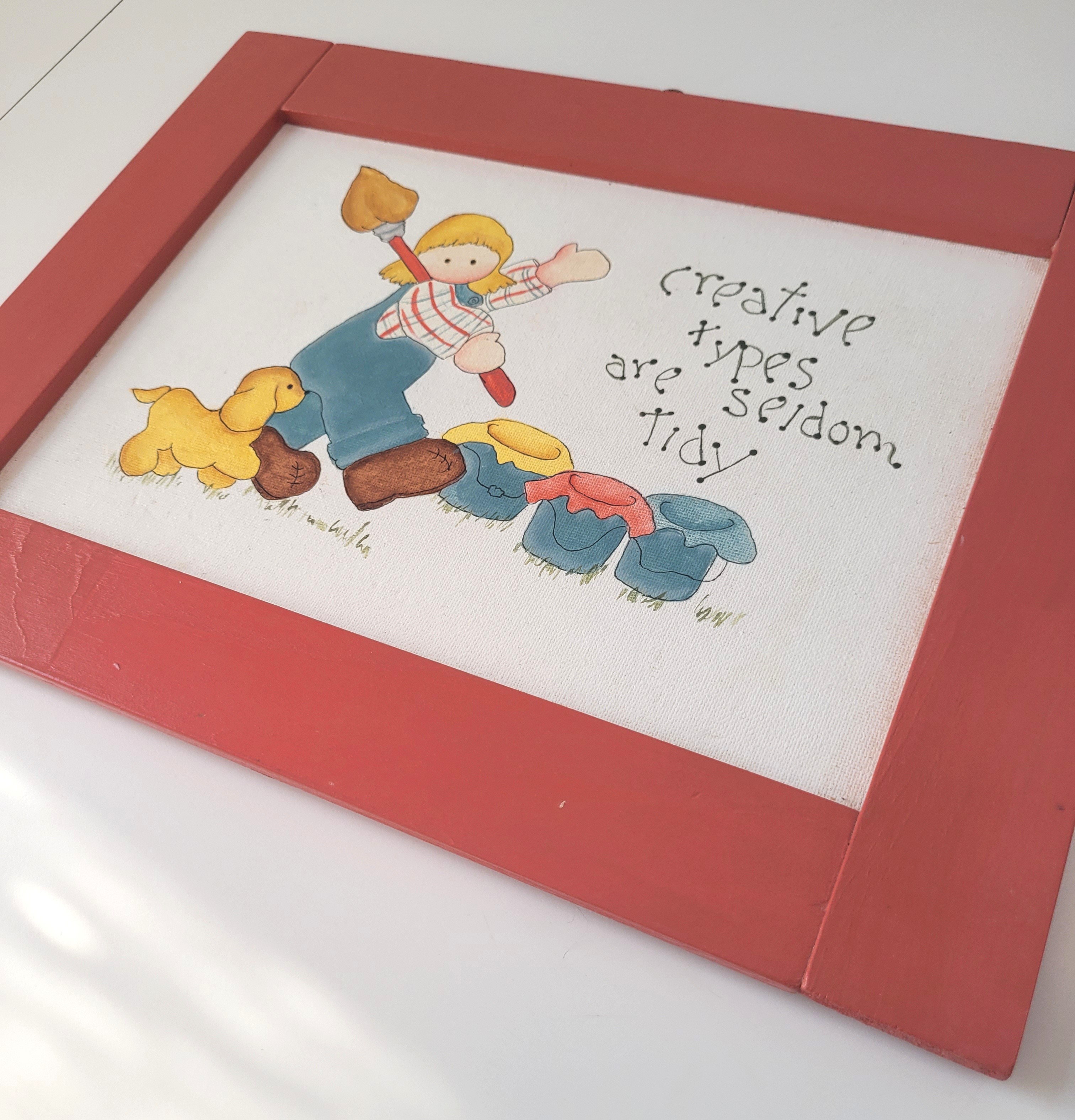 70s Creative Types Are Seldom Tidy Framed Print Wall Art Decor - photo 3