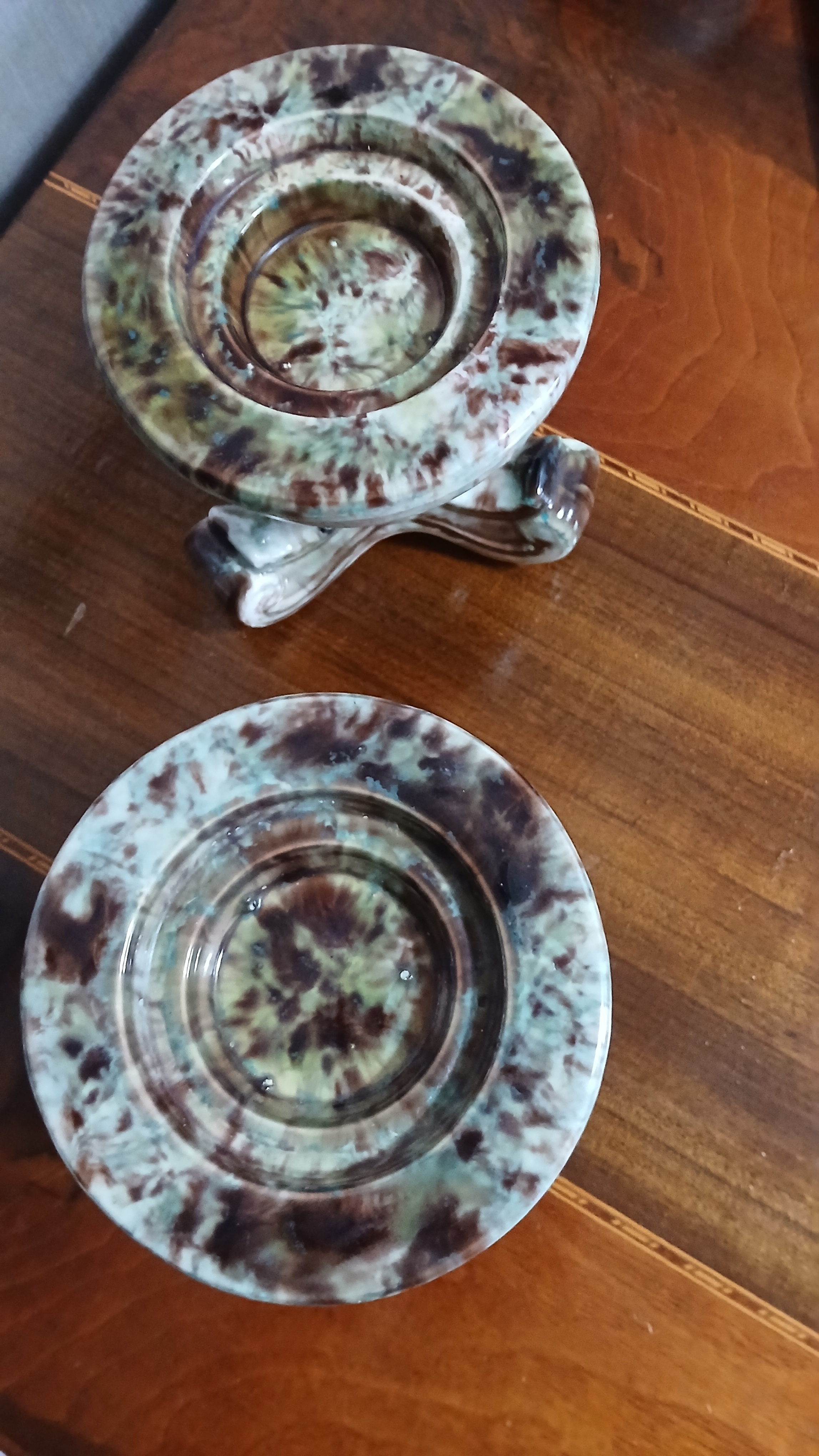Ceramic Candle Holders - Set of 2, Like New - photo 2