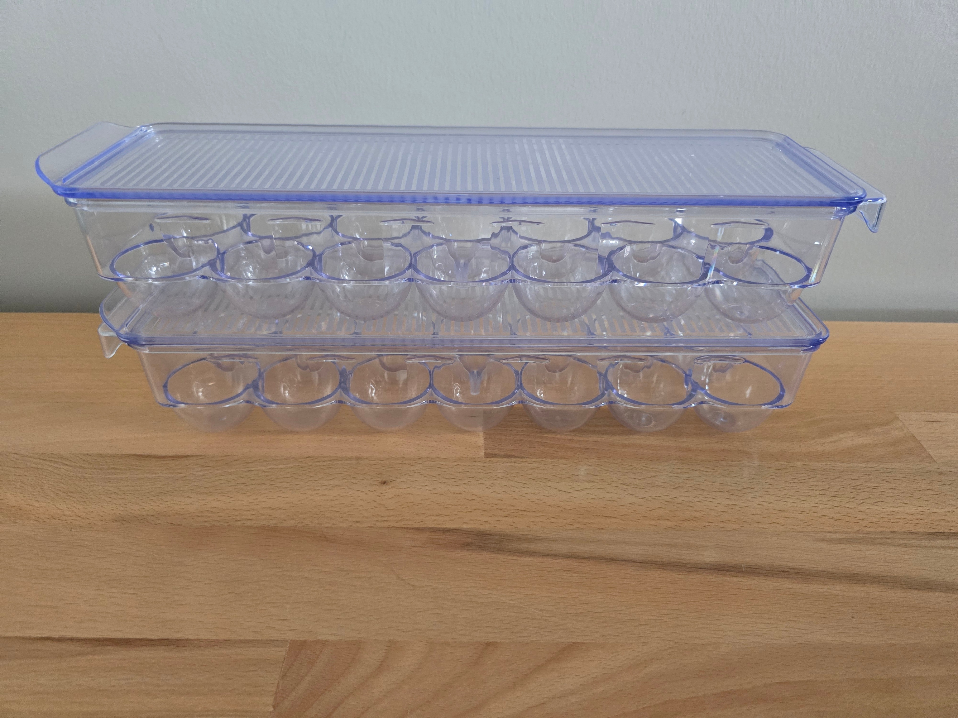 2 Egg Cartons Acrylic with lids