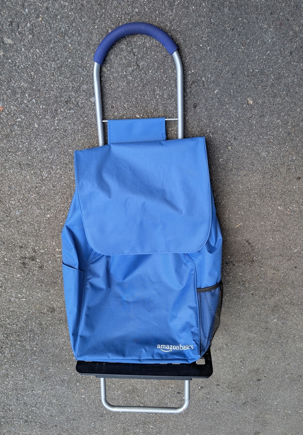 Amazon Basic Folding shopping cart.