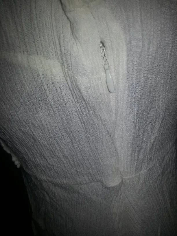 Cute Fitted Forever 21 White Dress With Zipper -- Like New --... - photo 4