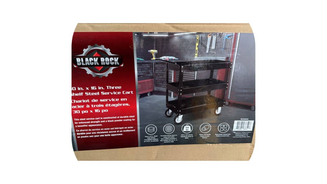 Three-Shelf Service Cart 30x16