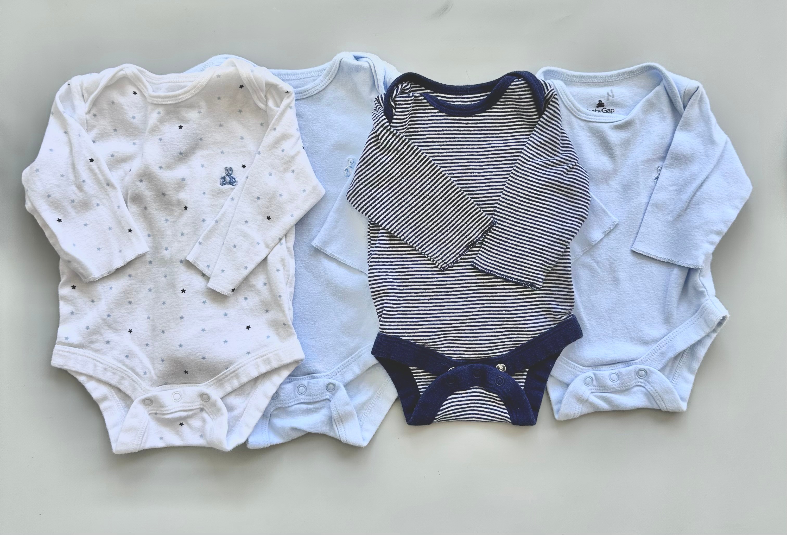 Baby Boy - Long Sleeve Bodysuits Bundle - Newborn 0-3 Months - photo 5