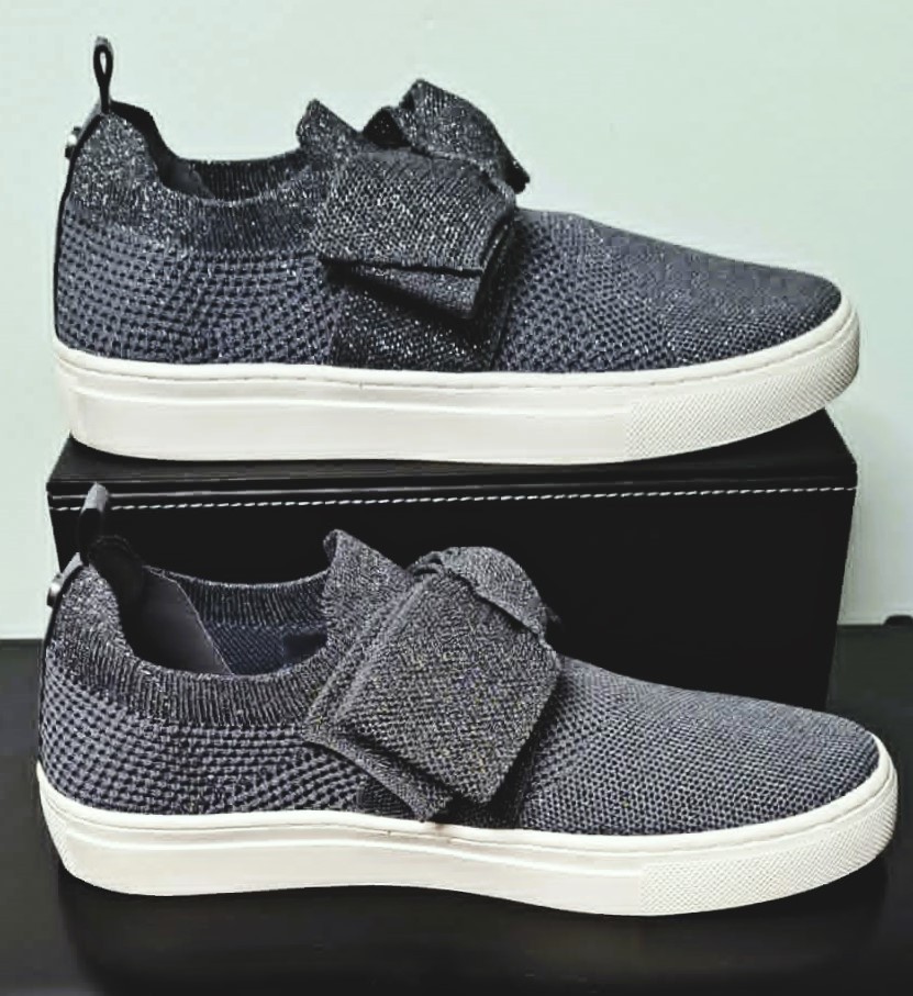 Bandolino Bryce Gray Metallic Mesh Knit Slip On Comfort Sneaker - photo 3