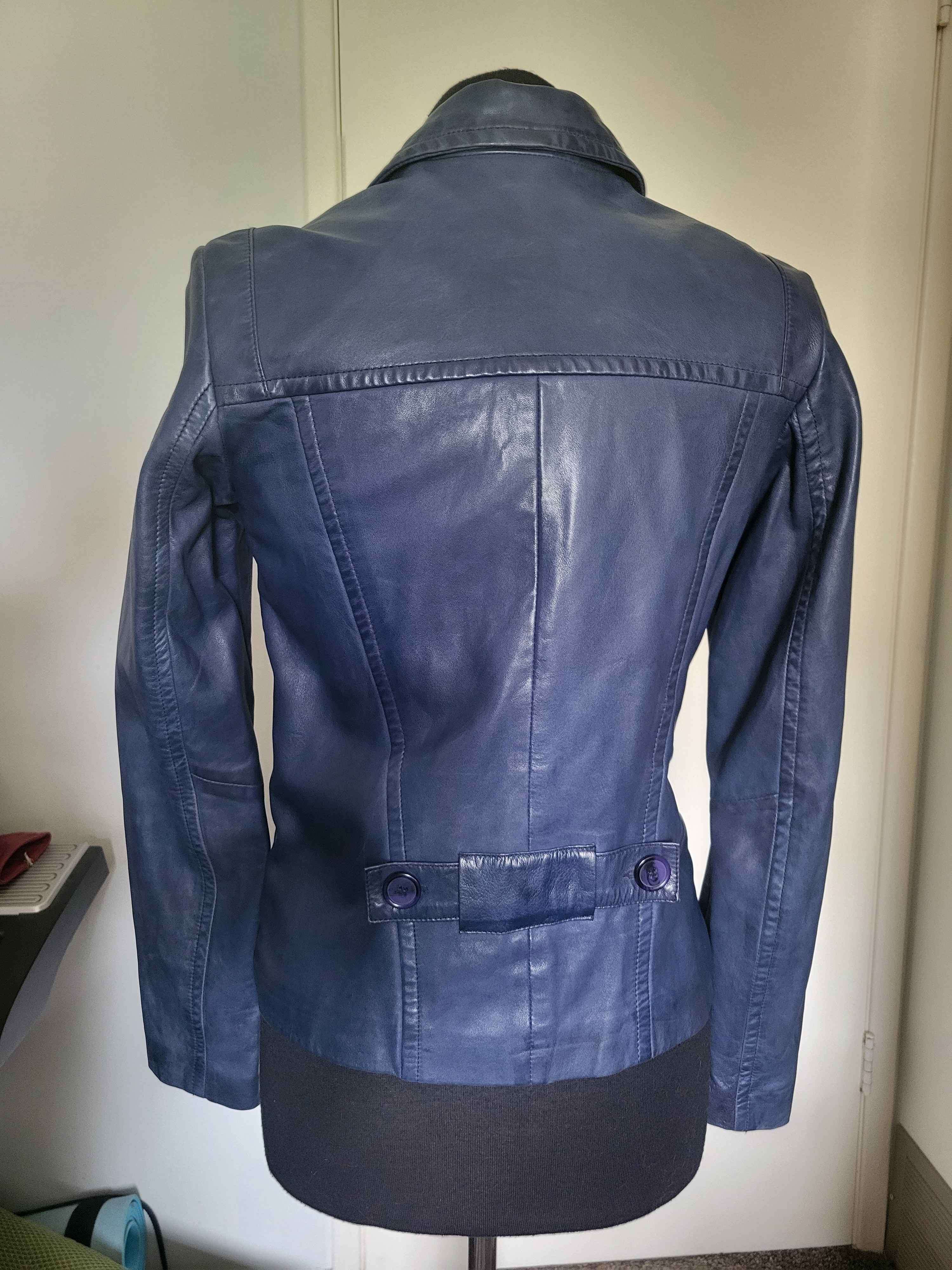 Danier Blue Leather Jacket - photo 2
