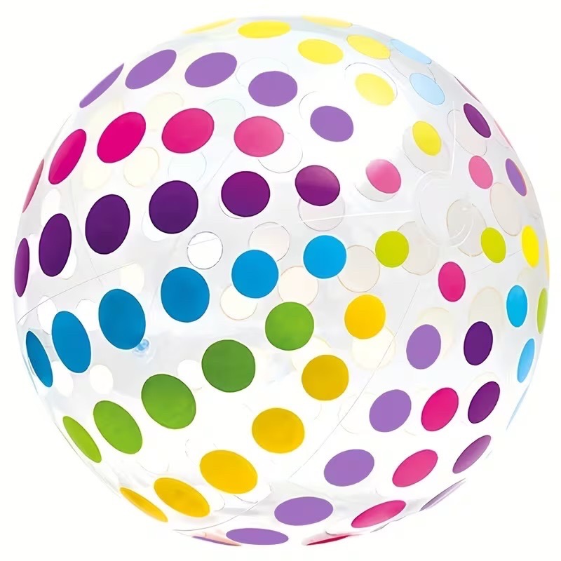 16in Inflatable PVC Beach Balls w/ Polka Dots