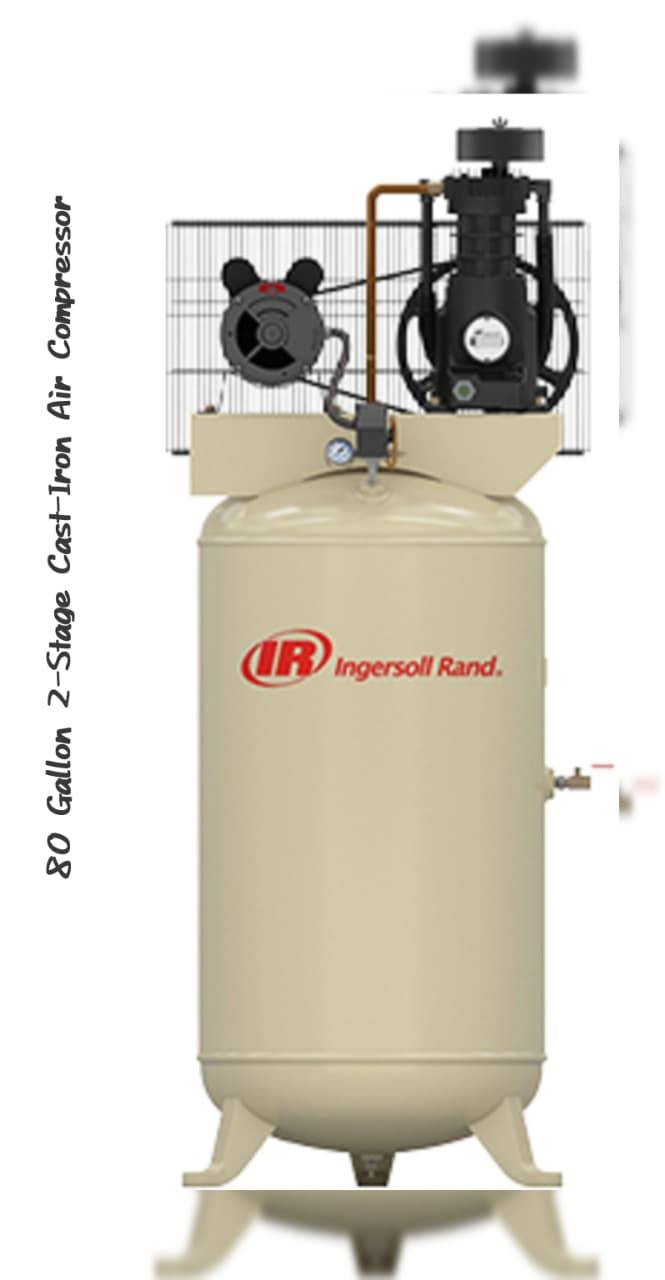80 Gallon 2-Stage Cast-Iron Air Compressor - photo 2