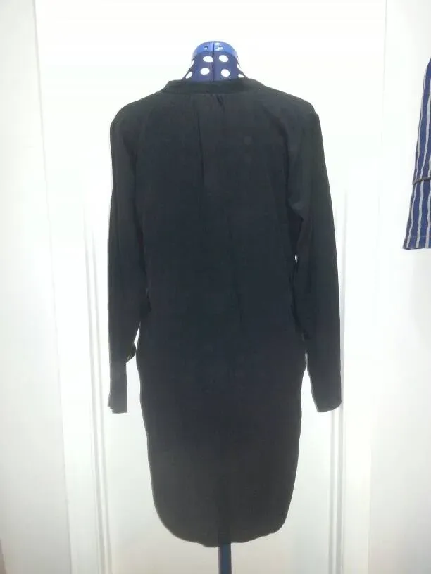 Joe Fresh - Black Silk Dress With Pockets (Size Extra Small, ... - photo 3