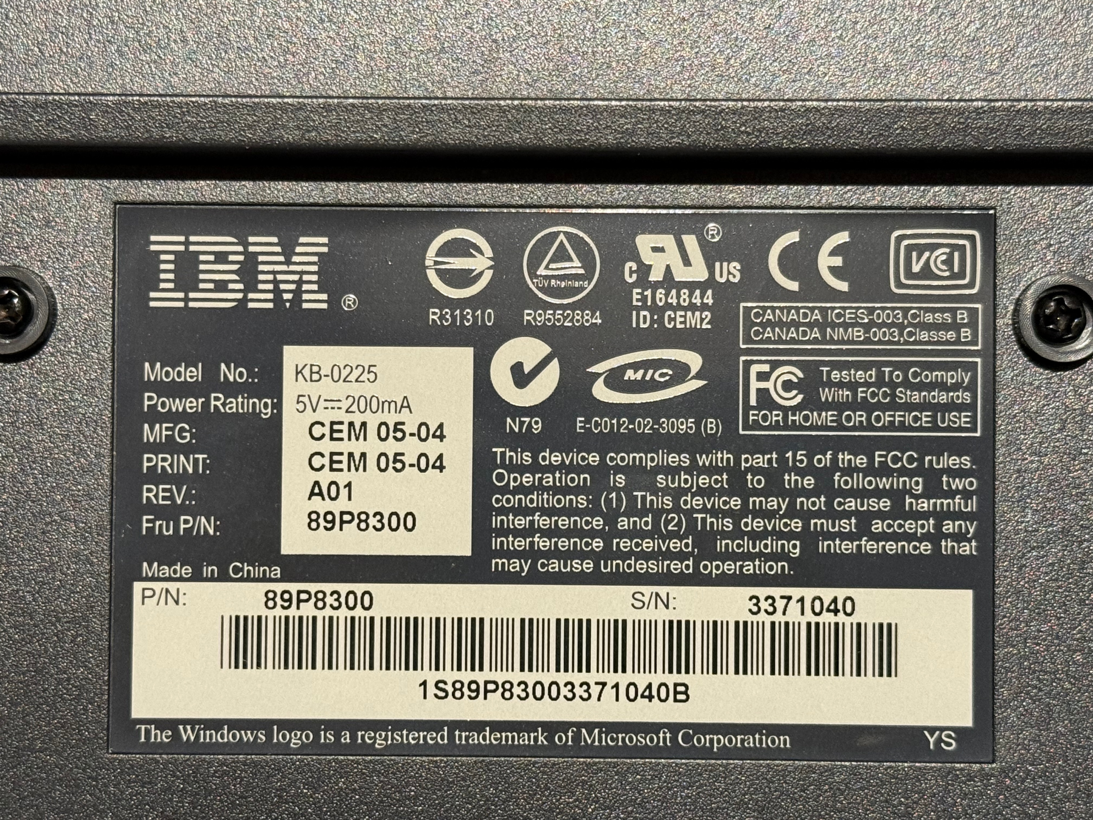IBM KB-0225 Keyboard with PS/2 Port - New in Box! - photo 3