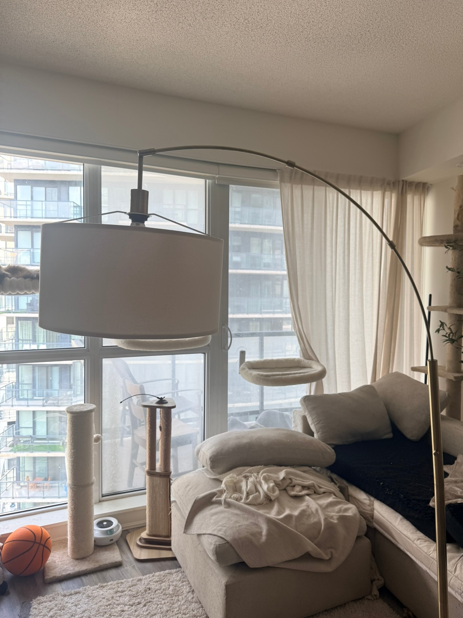 Brass Gold Marble Arc Lamp - photo 2