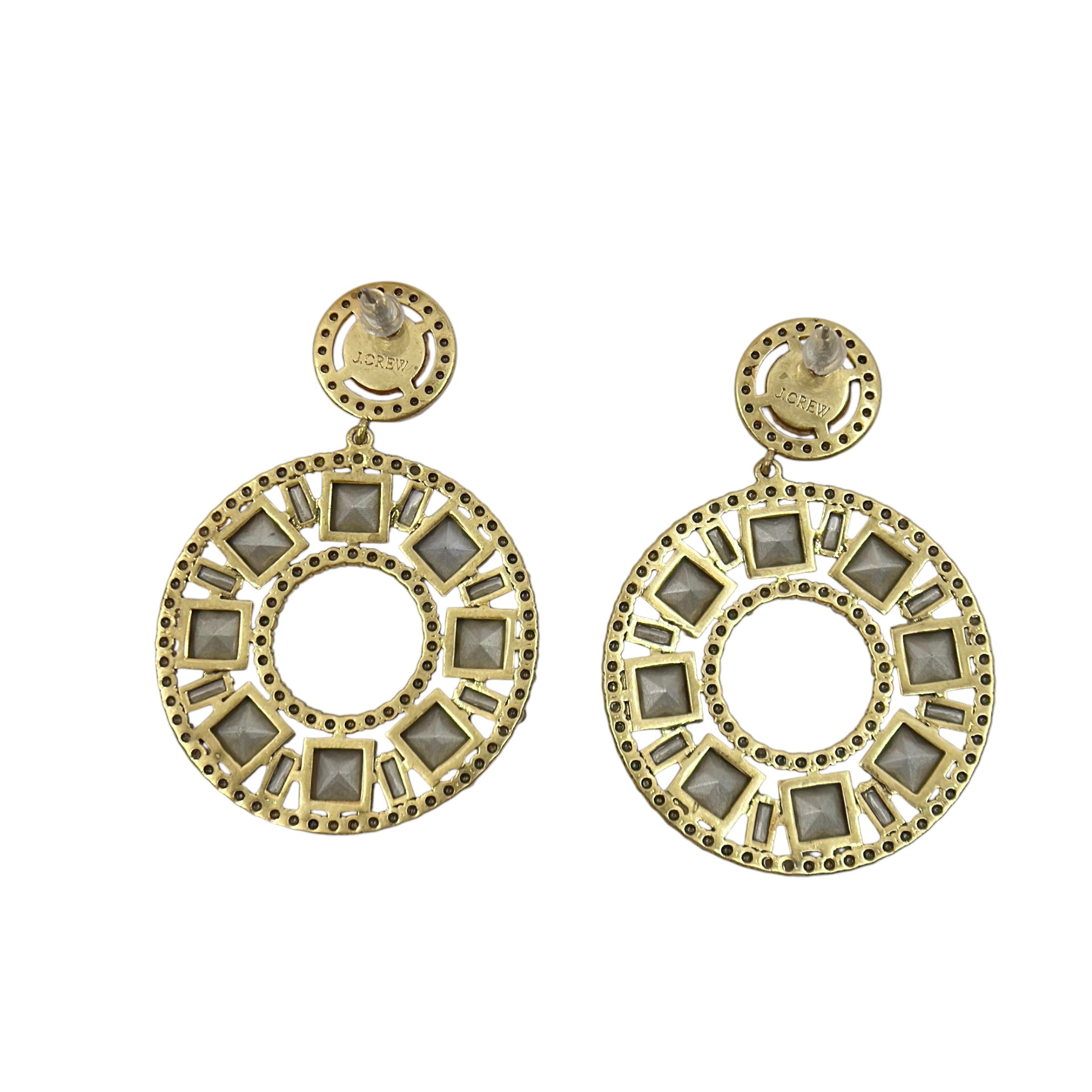 J.CREW gold tone rainbow rhinestone drop earrings - GM3002 - photo 3