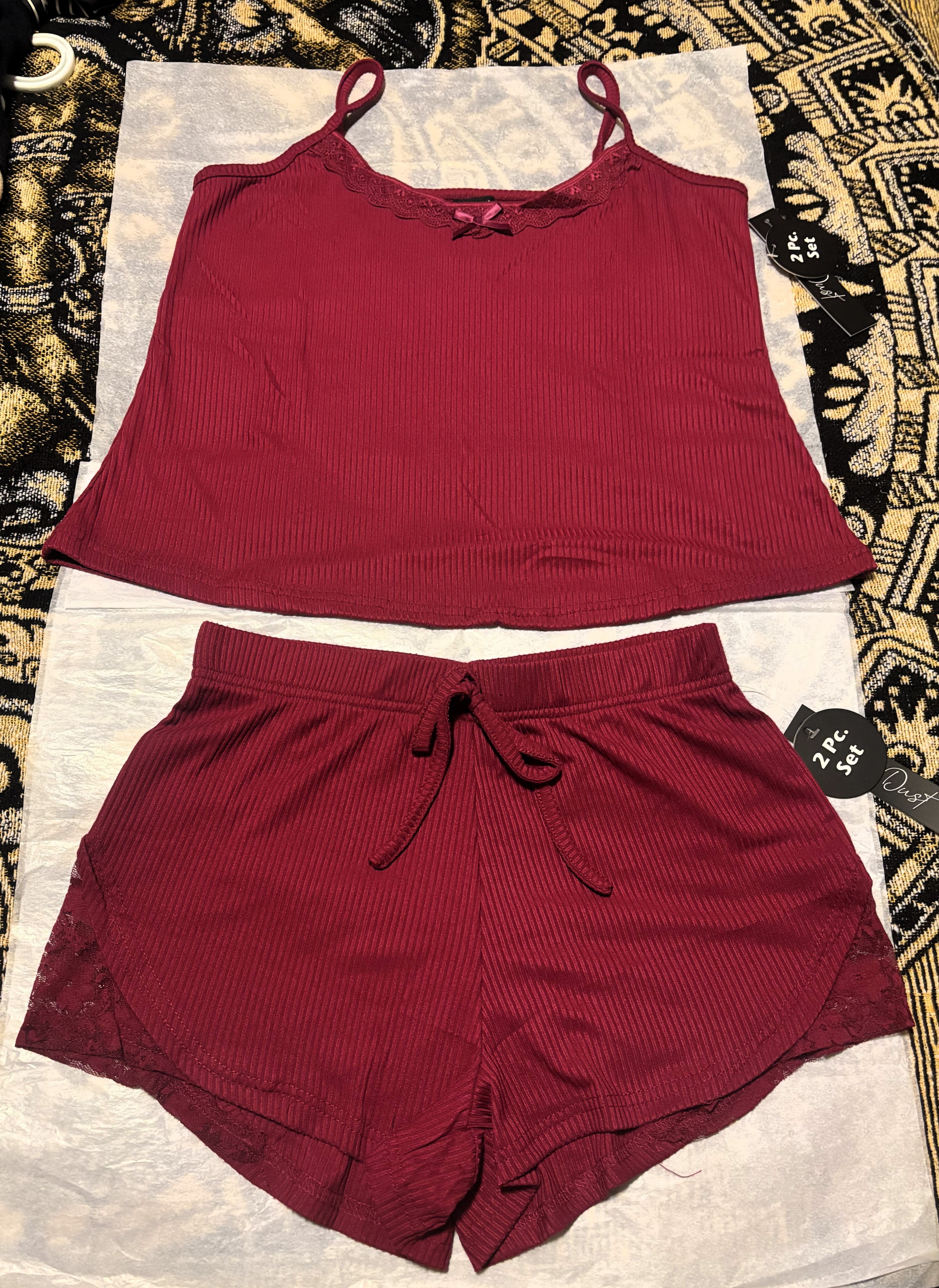 FashionNova-Dream Forever Ribbed Cami PJ Short Set - photo 2