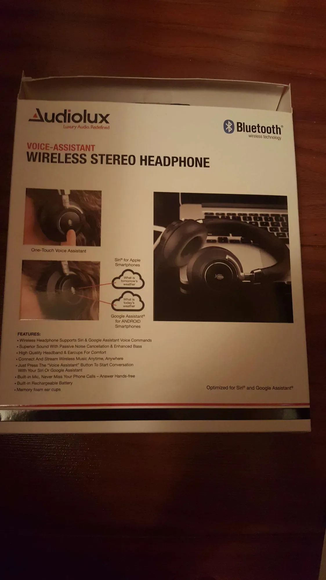 Wireless Bluetooth Stereo Headphones -- Audiolux Brand -- Bas... - photo 2