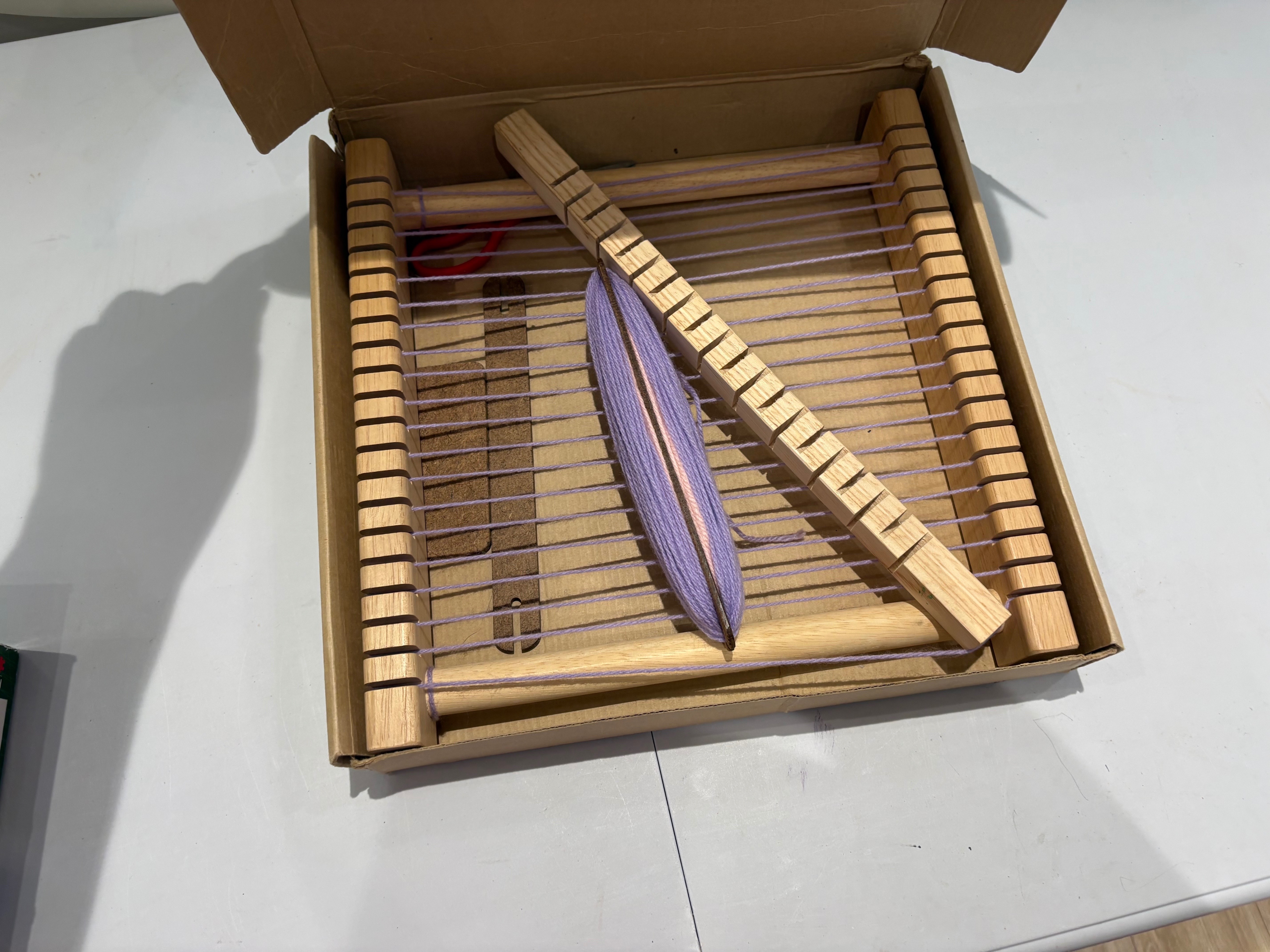Wooden Weaving Loom Craft Kit with Original Box