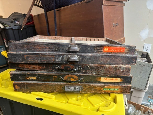 Vintage Printer's Type Tray Drawer Set - photo 2