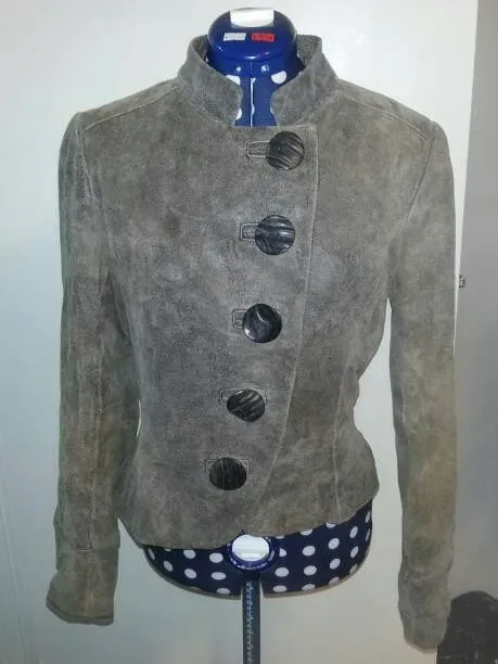 Danier Fall/Spring Leather Jacket With Houndstooth Interior