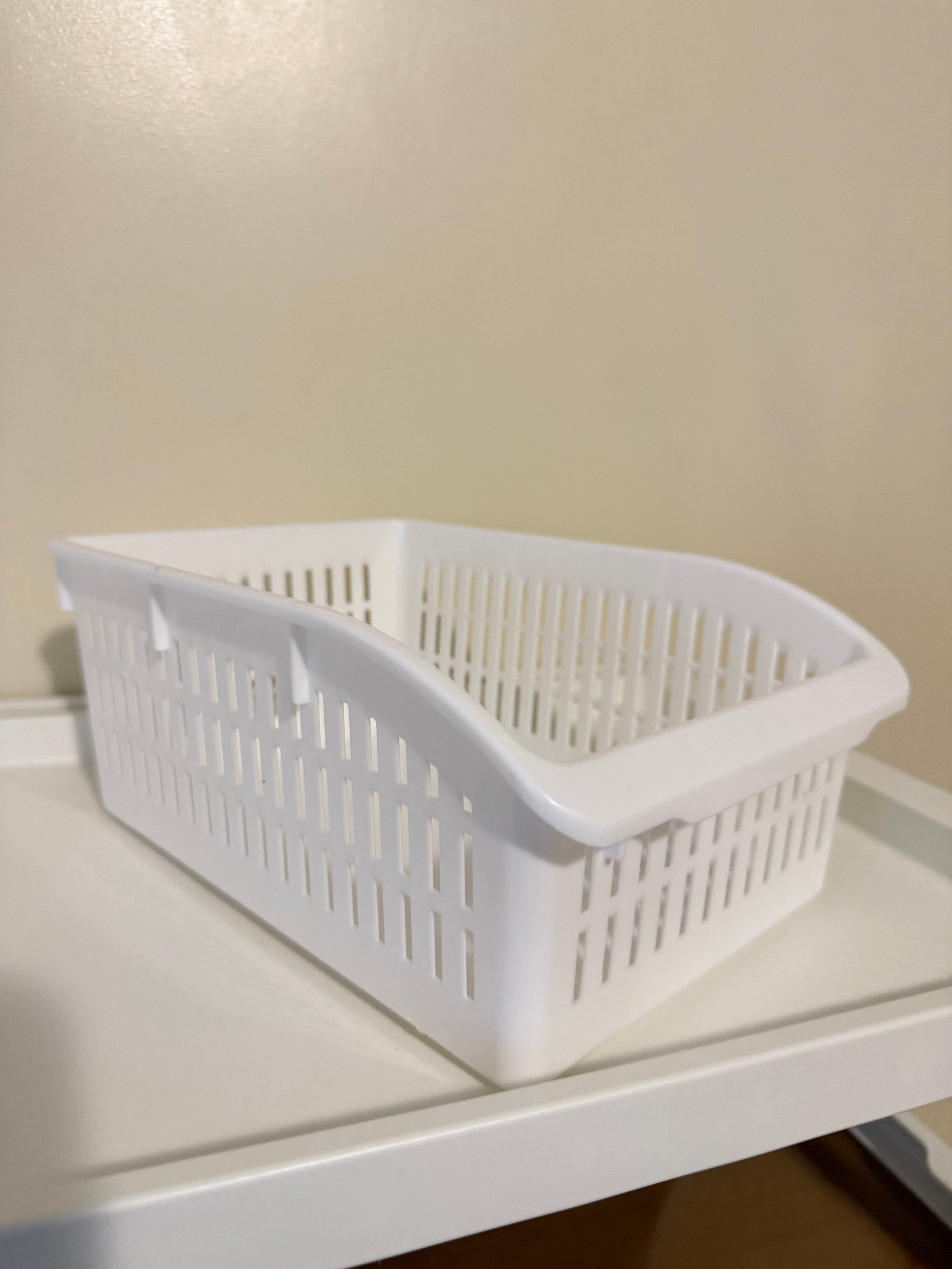 White Plastic Storage Basket