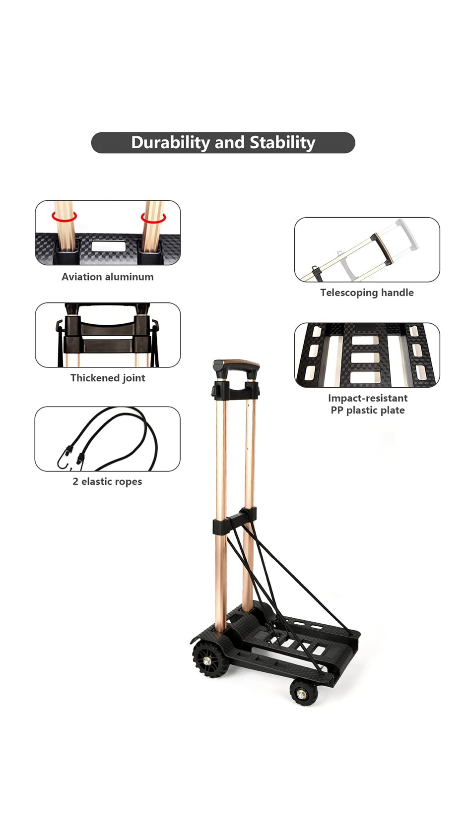 Moving Sale- Foldable 4-Wheel Hand Truck,Lightweight & Portable - photo 4