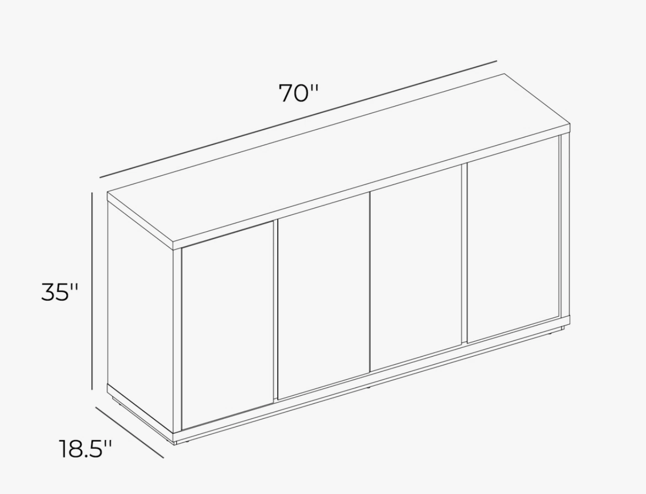 BRAND-NEW 70” Wayfair Sideboard - photo 2