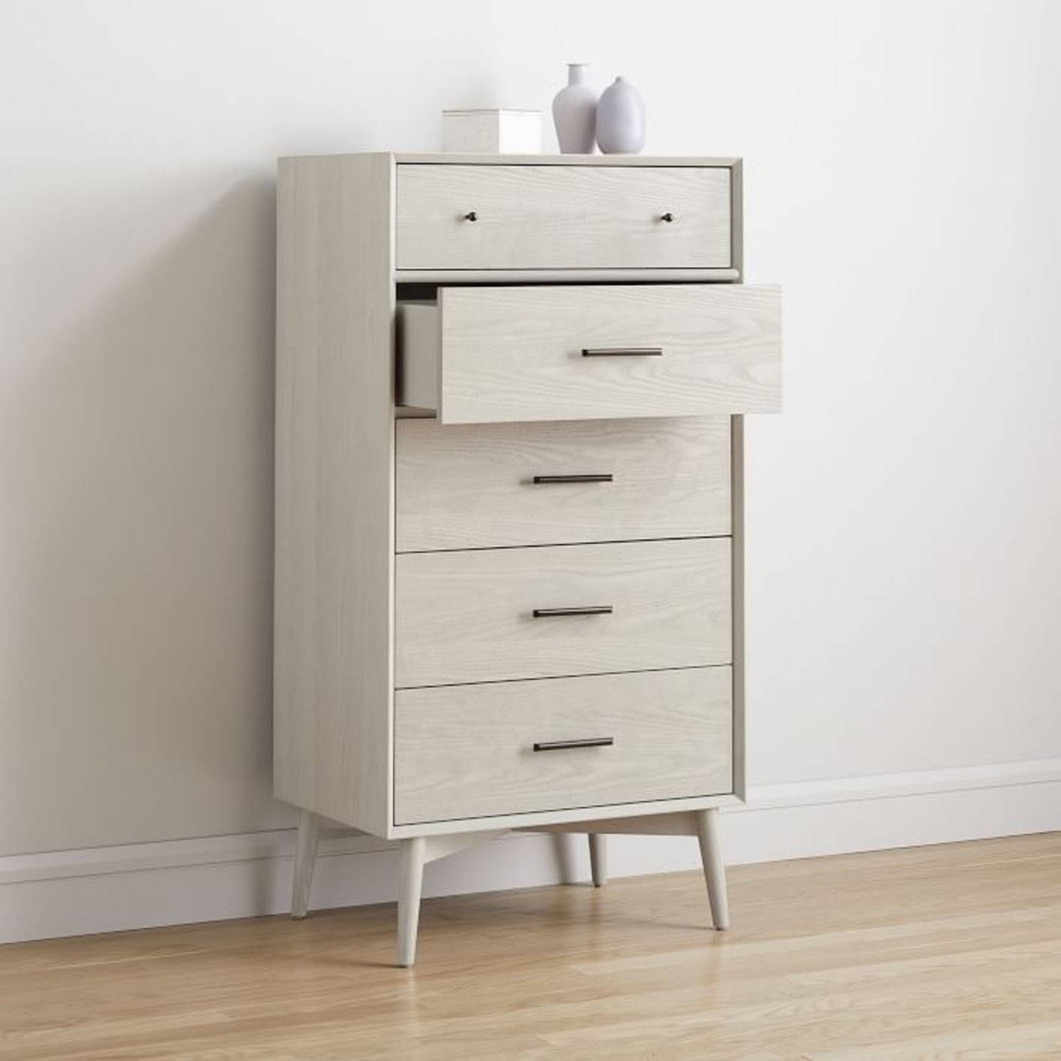 West Elm Mid-Century 5-Drawer Dresser, Pebble - photo 3
