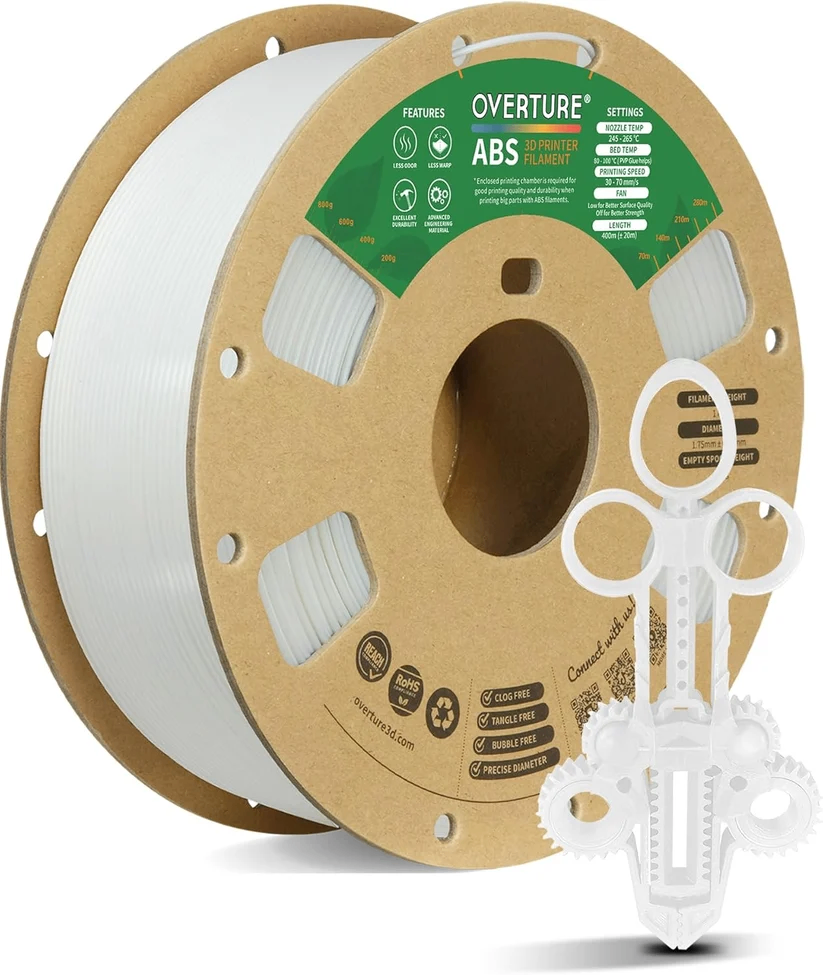 Overture 3D Printer Filament 1.75mm - PLA PETG ABS TPU - photo 3