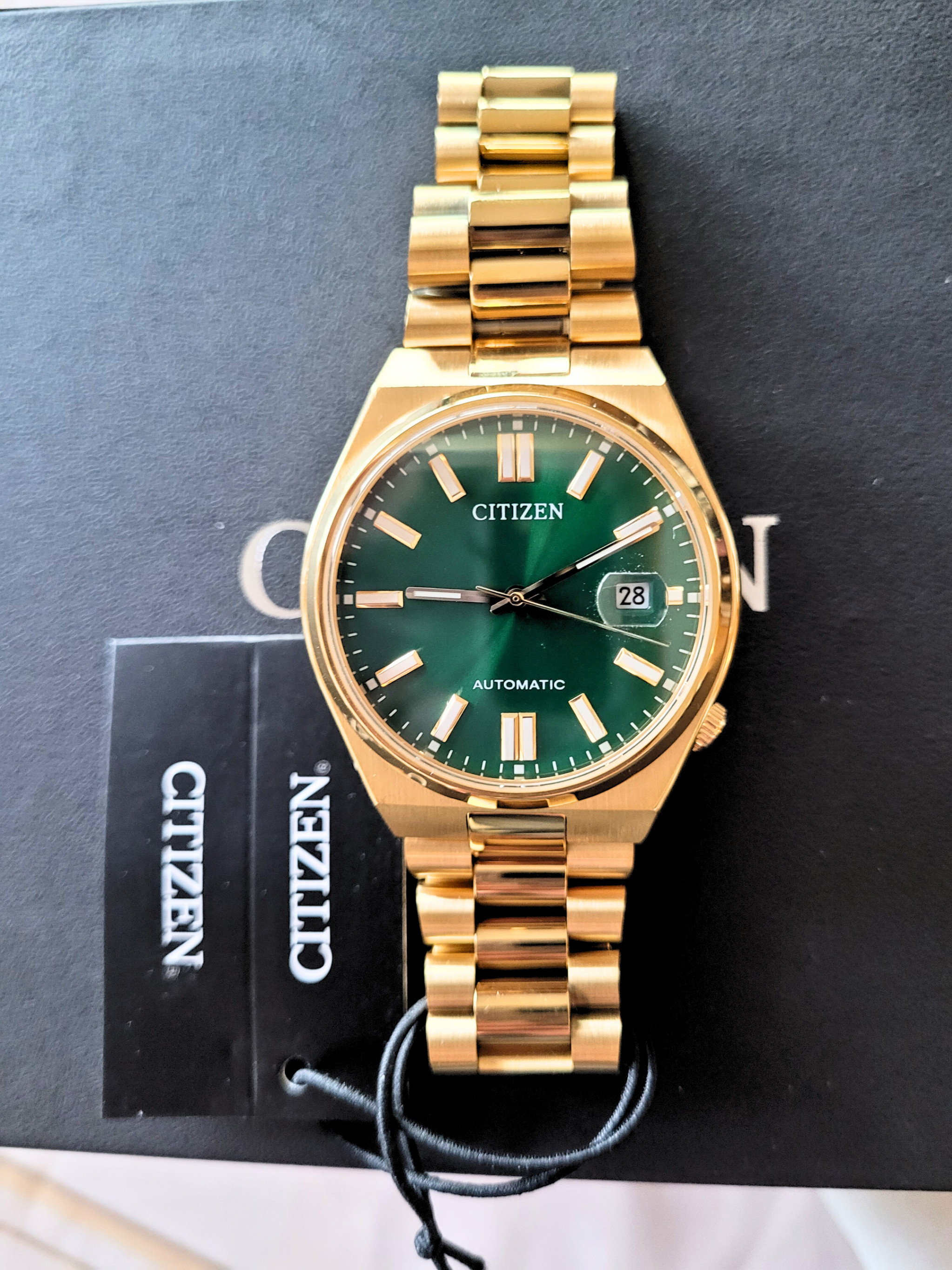 Citizen Men's Tsuyosa NJ0152-51X Automatic Green Gold Watch - photo 5