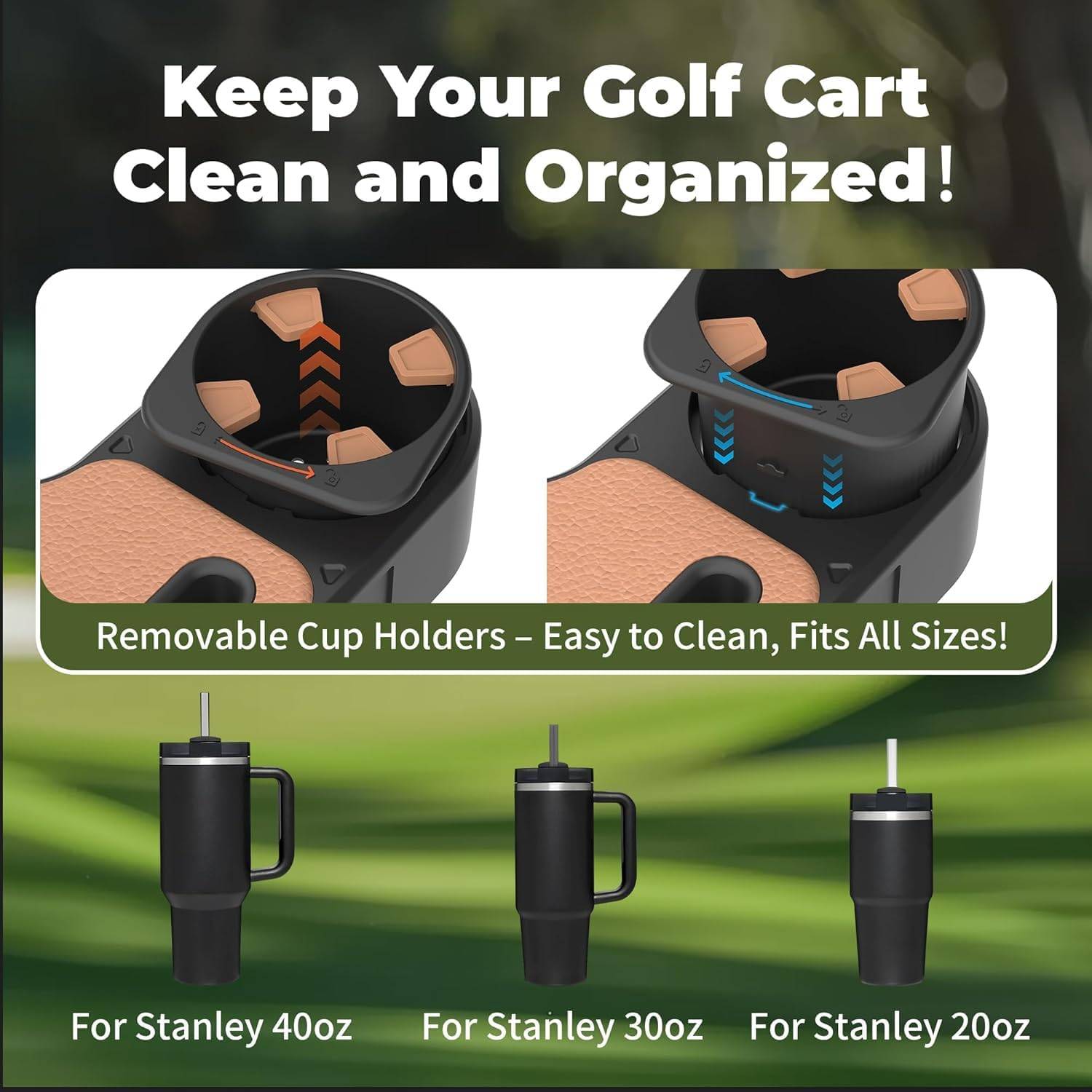 Universal Golf Cart Armrest with Cup Holder – No Drill - photo 5