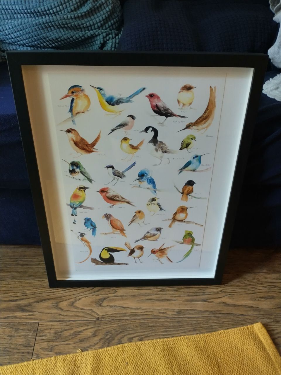 Unique birds print in frame - photo 5