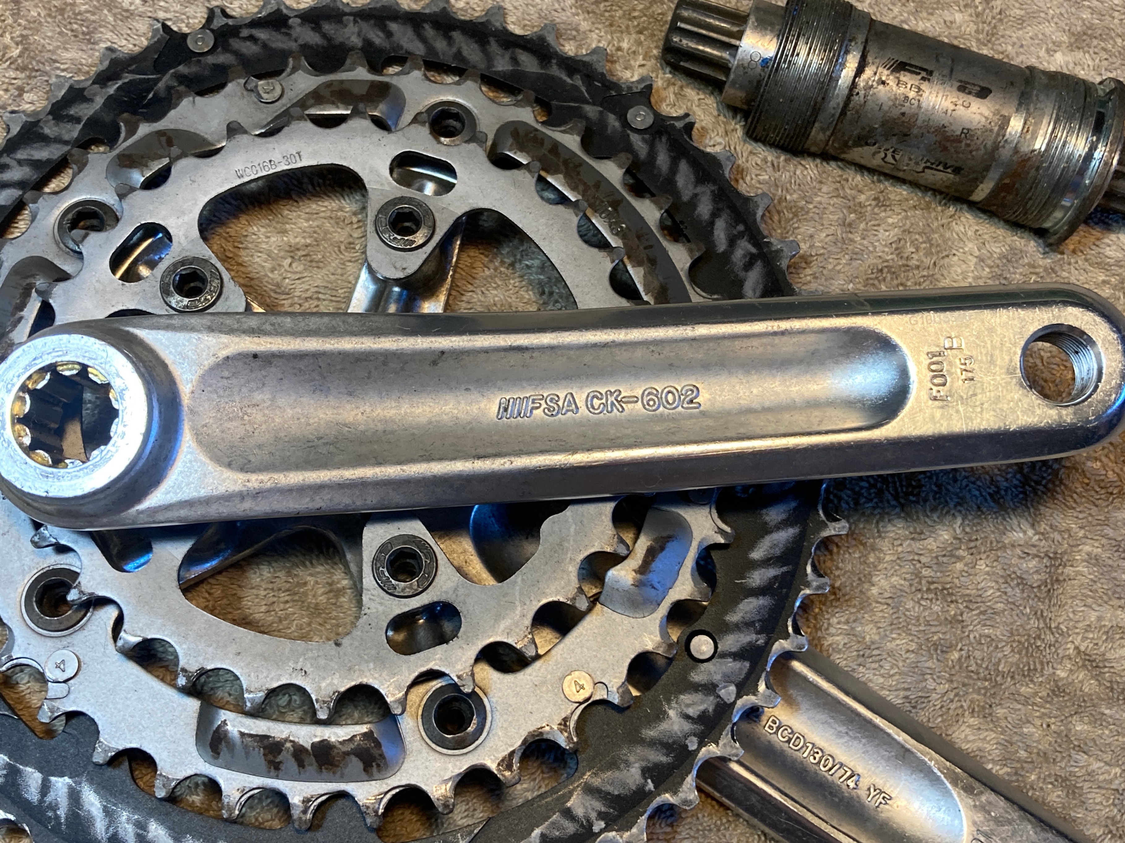 FSA Vero Crank 9 SP Triple Road Hybrid Tour Gravel Crankset  BB - photo 3
