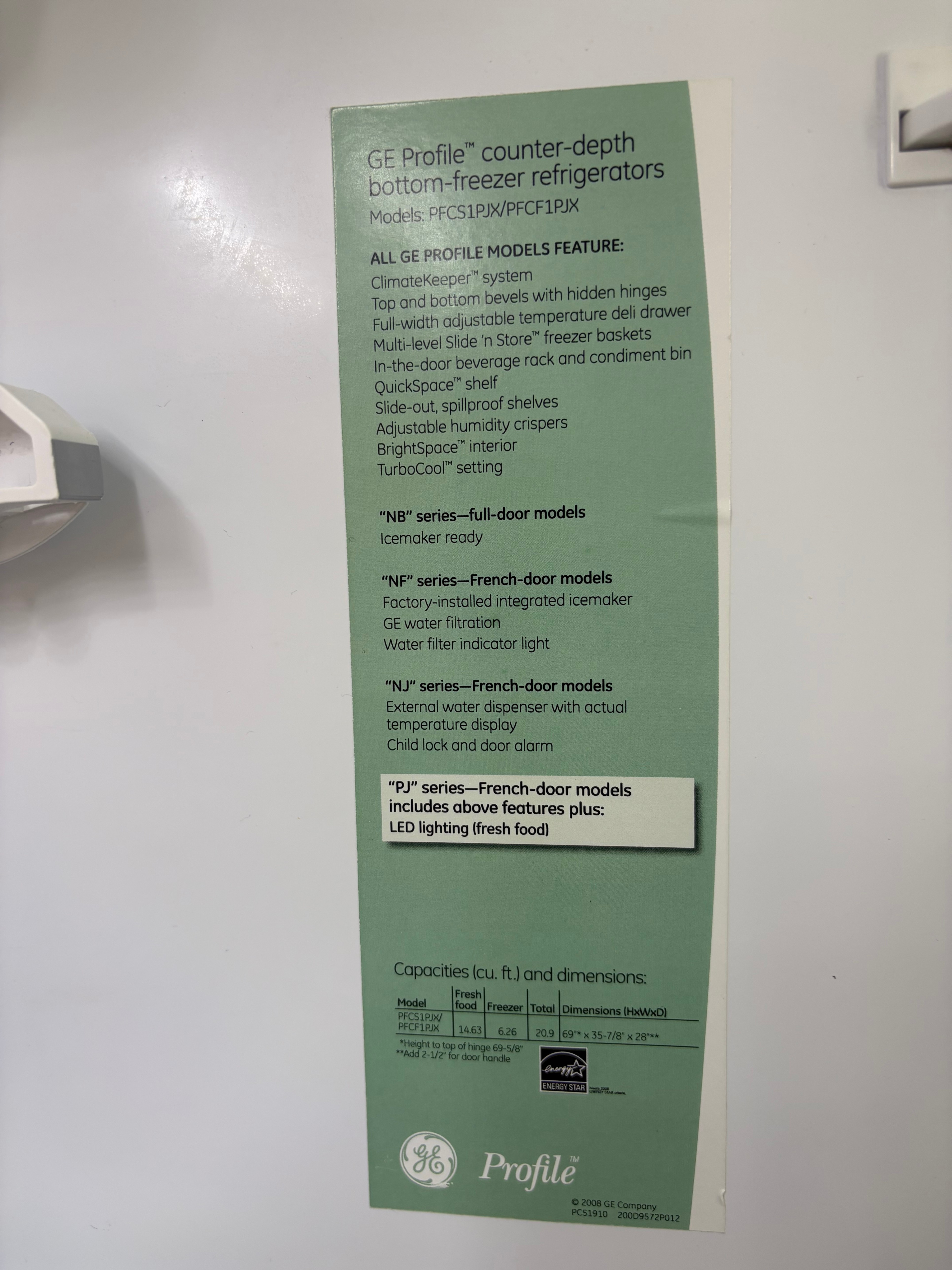 GE Profile Counter-Depth French Door Refrigerator - photo 2