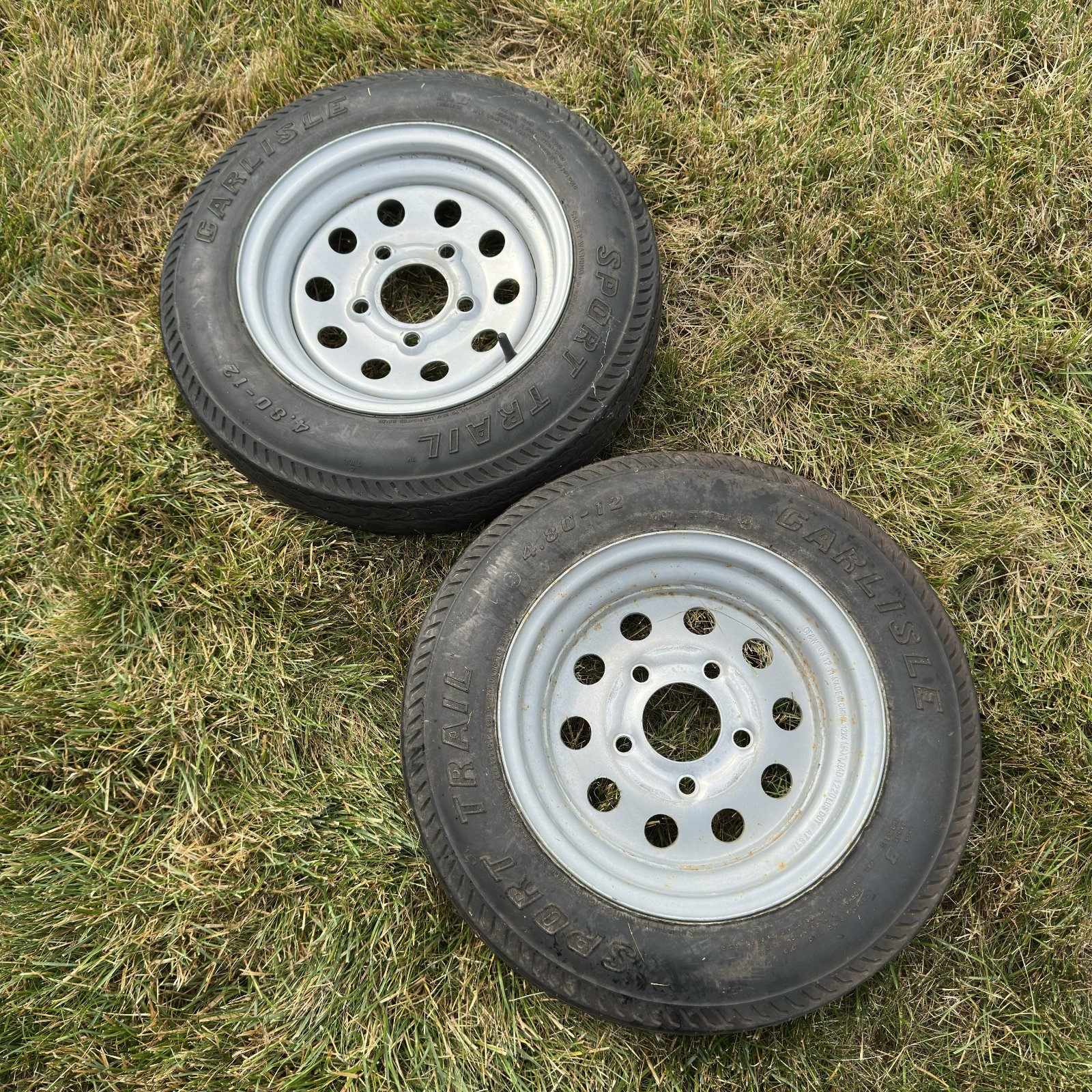 Trailer Wheel Tire Set of 2 Carlisle Sport Trail 4.80-12
