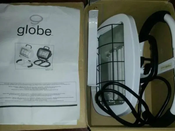 Globe Fluorescent 2 Light Portable Work Light