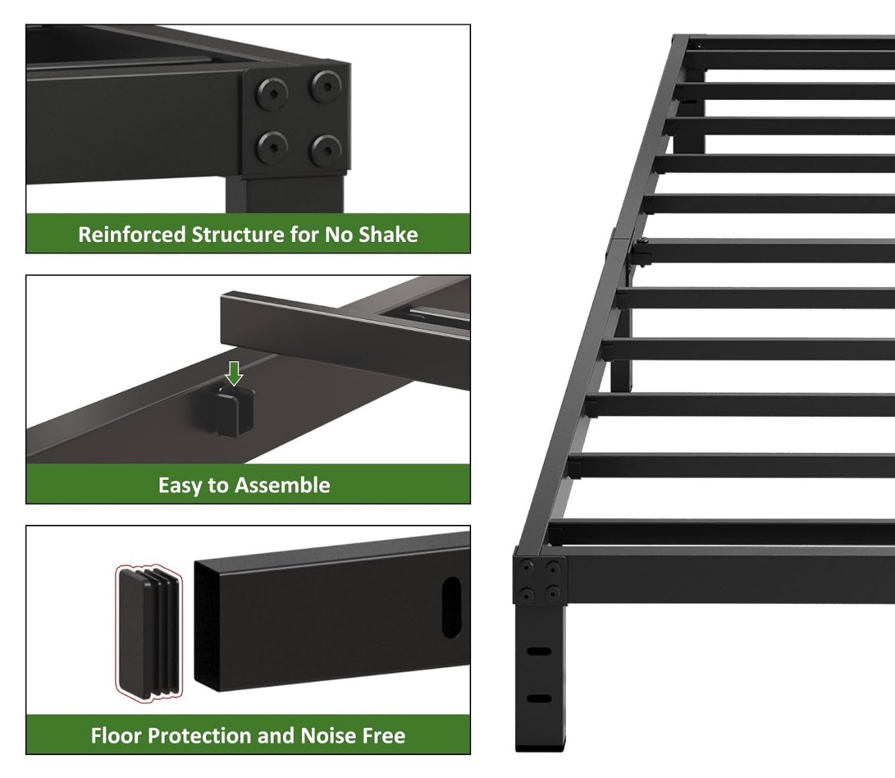 Queen Bed Frame 10" Low Profile Heavy Duty Easy Assembly - photo 3