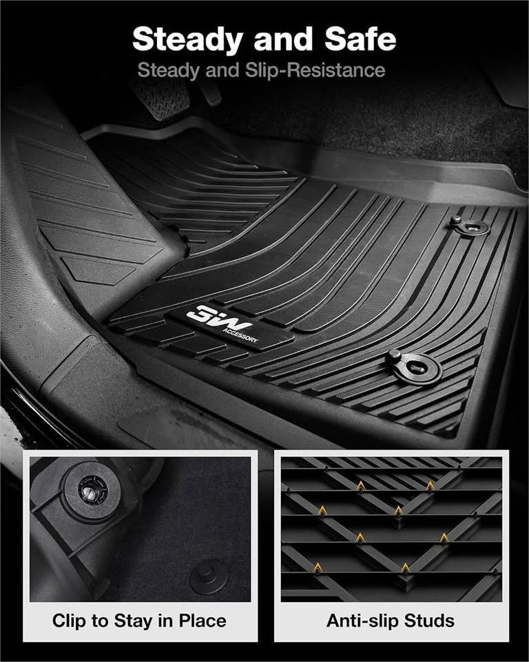 28. 3W Floor Mats Fit 2022-2026 Toyota Tundra CrewMax Cab - photo 2