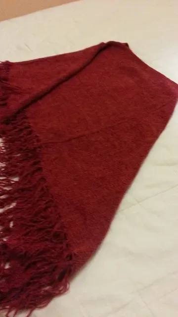 Nice Reddish Knitted Shawl/poncho